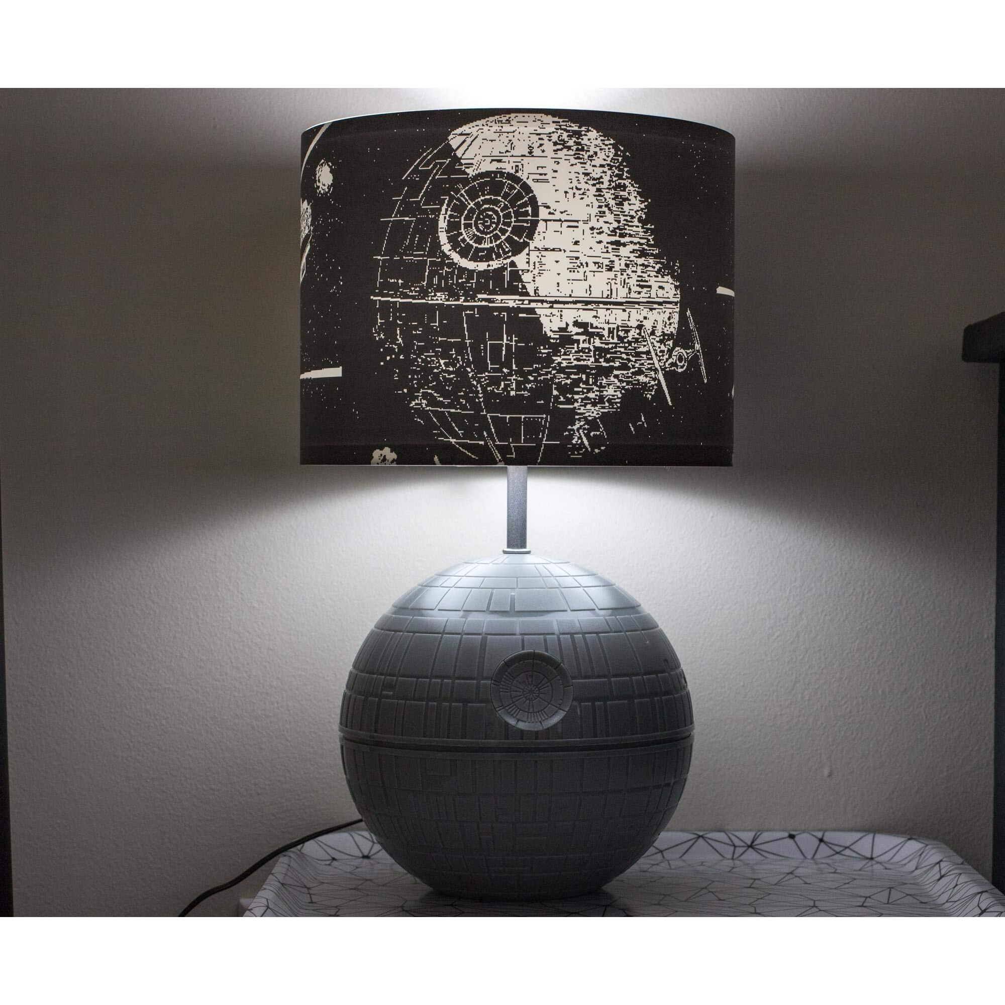 Robe Factory Star Wars Death Star 3D Touch Lamp | Led Desk Lamp With Printed Death Star Lamp Shade | Usb Lamp | 14 Inches