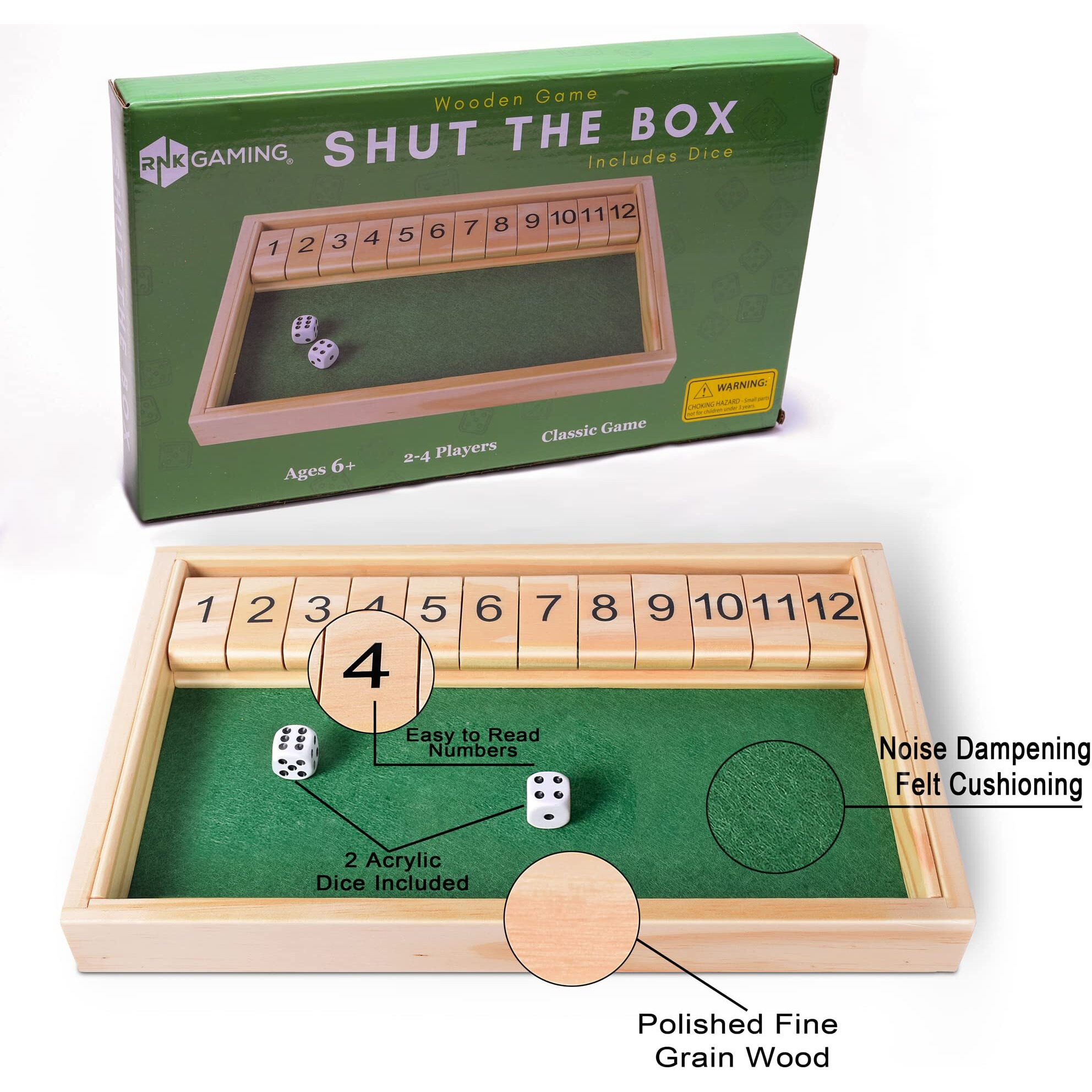 Rnk Gaming Shut The Box Game
