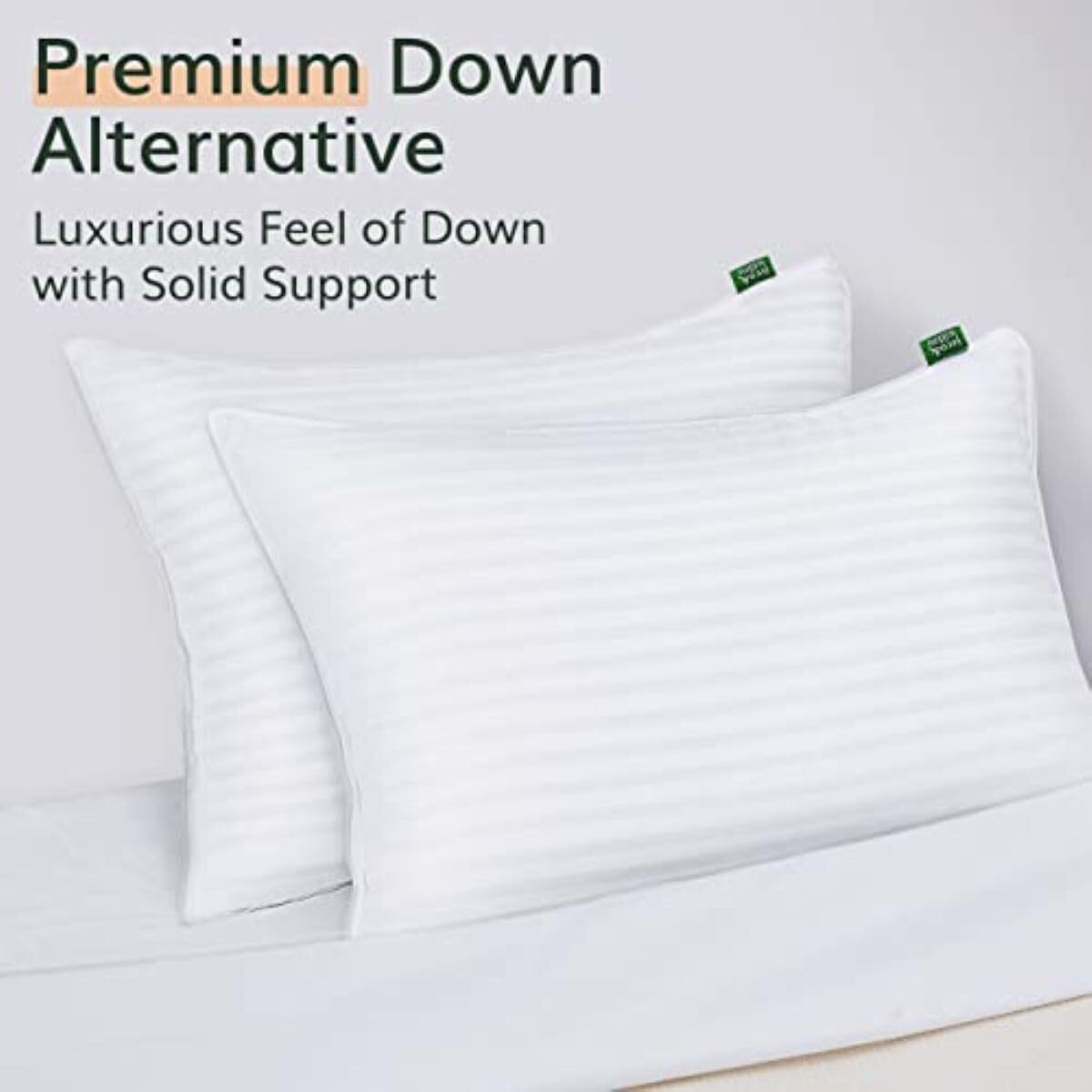 Premium King Size Bed Pillows - Set Of 2, 20"&quotX36"", Cooling Hotel Quality, Down Alternative, Medium Firm Support, Ideal Gift For Back & Side Sleepers