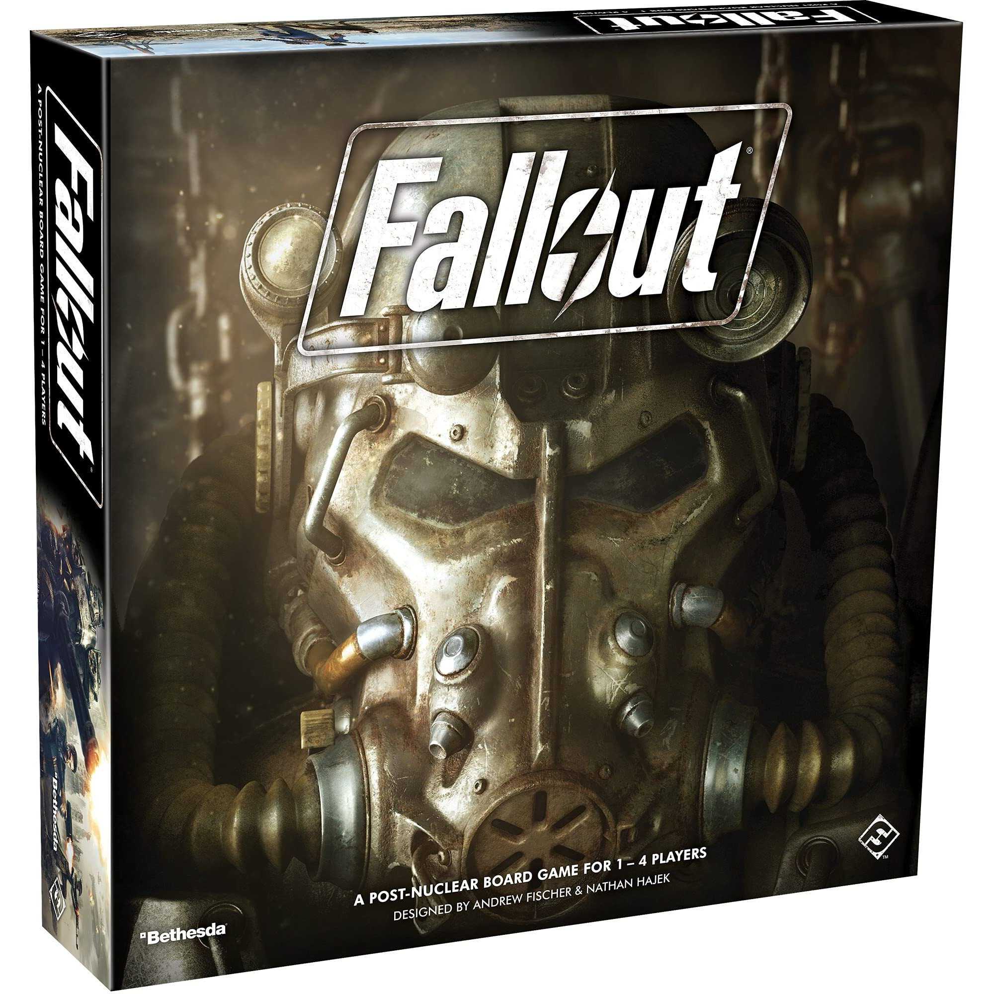 Fallout The Board Game (Base) | Strategy | Apocalyptic Adventure Game For Adults And Teens | Ages 14 And Up | 1 To 4 Players | Average Playtime 2-3 Hours | Made By Fantasy Flight Games
