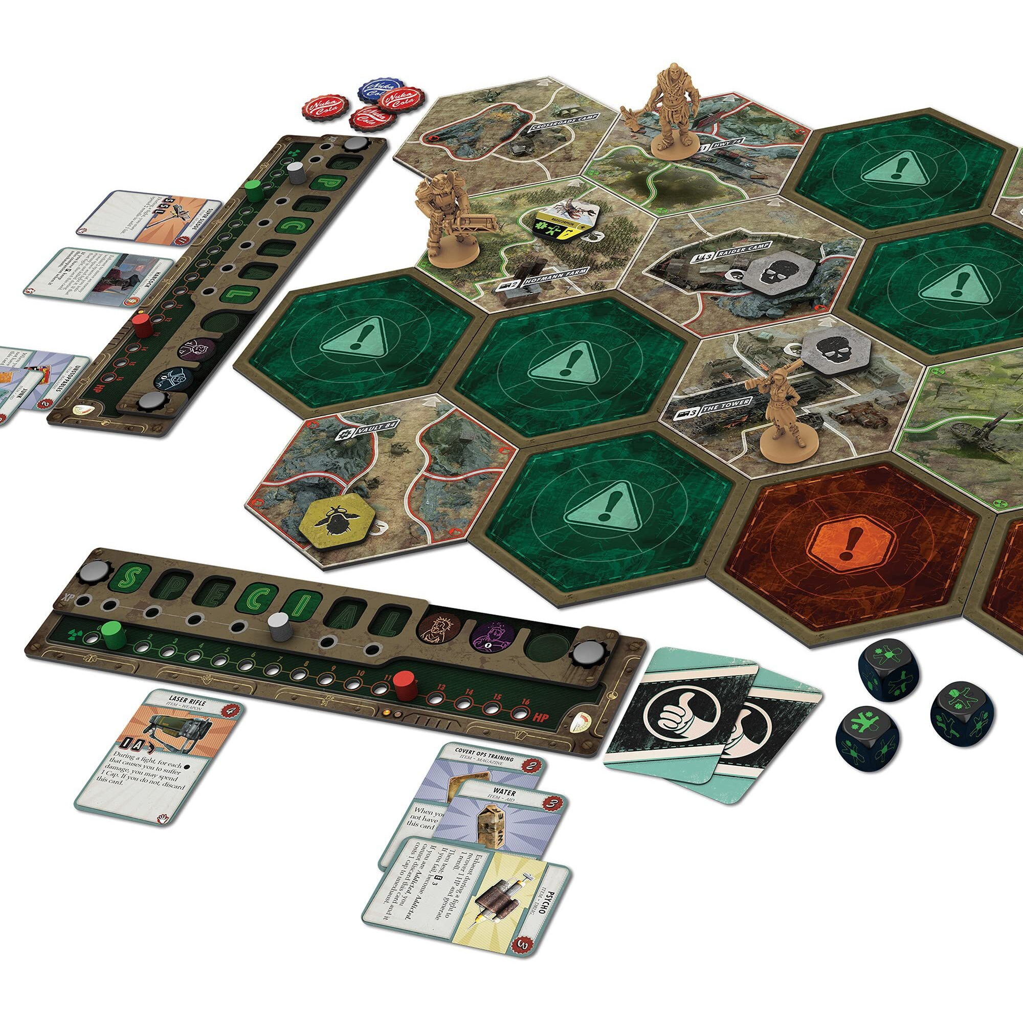 Fallout The Board Game (Base) | Strategy | Apocalyptic Adventure Game For Adults And Teens | Ages 14 And Up | 1 To 4 Players | Average Playtime 2-3 Hours | Made By Fantasy Flight Games