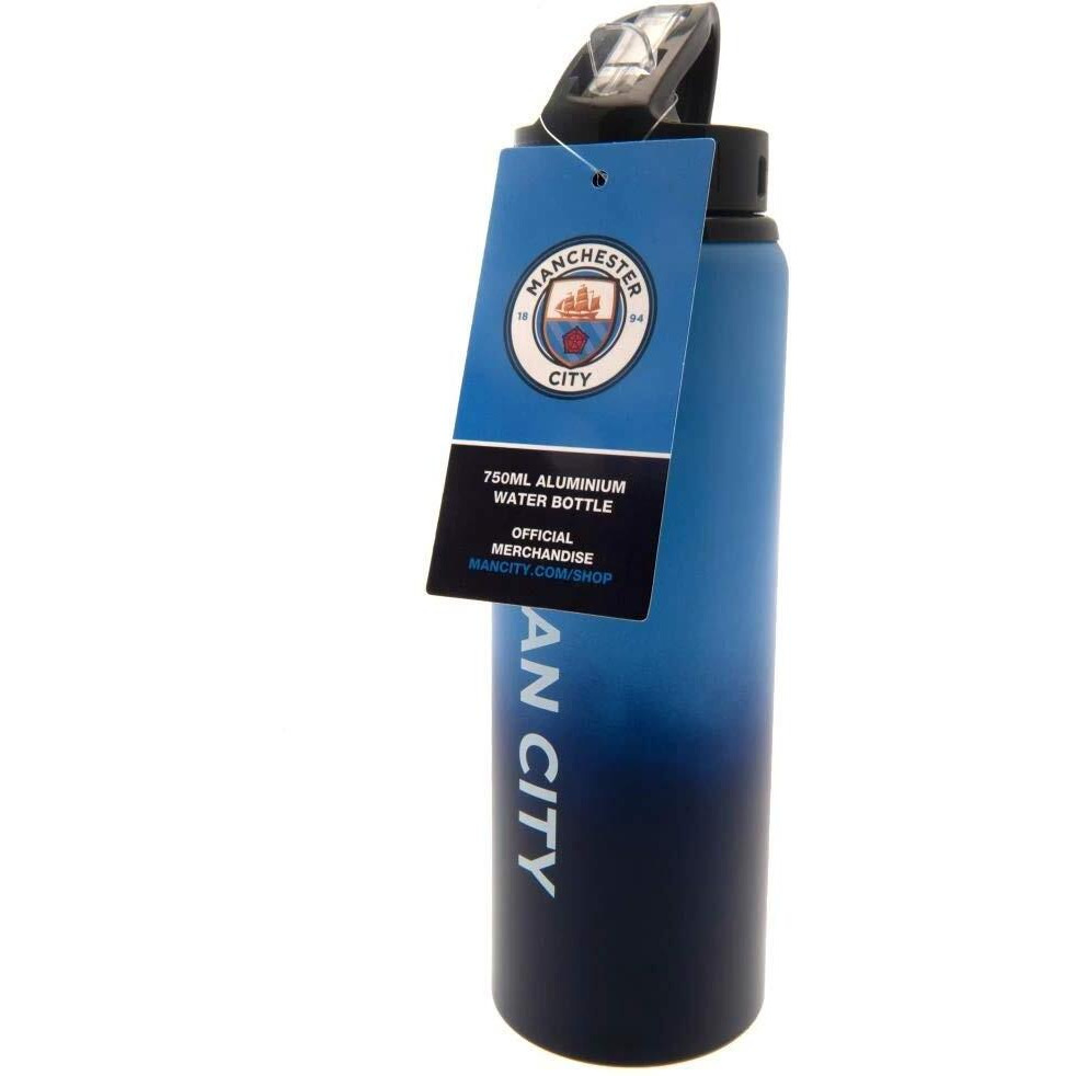 Manchester City F.C. City Man Fc Aluminium Sports Water Drinks Bottle Fade Design Xl Blue One Size K-Rey-Mc06400