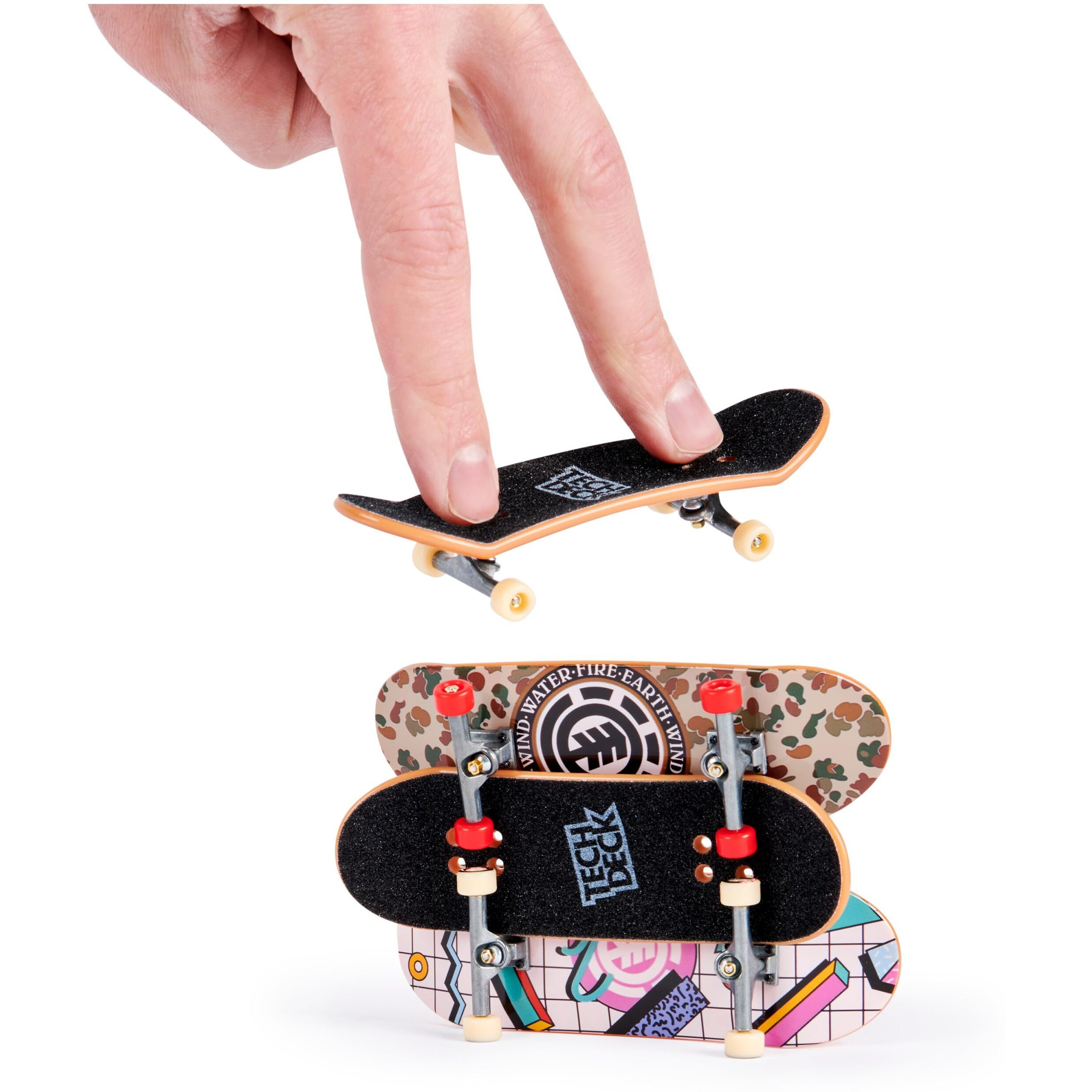 Tech Deck, Ultra Dlx Fingerboard 4-Pack, Element Skateboards, Collectible And Customizable Mini Skateboards, Kids Toy For Ages 6 And Up