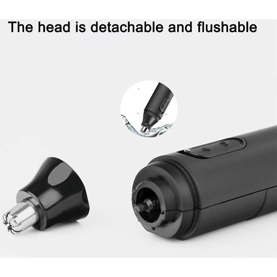 Dr.Pedi Nose Hair Trimmer For Men And Women, Clipper And Ear Hair Trimmer With Water Resistant Nose Trimmer For Mens Nose Hair Trimmer, Black (01-0040)