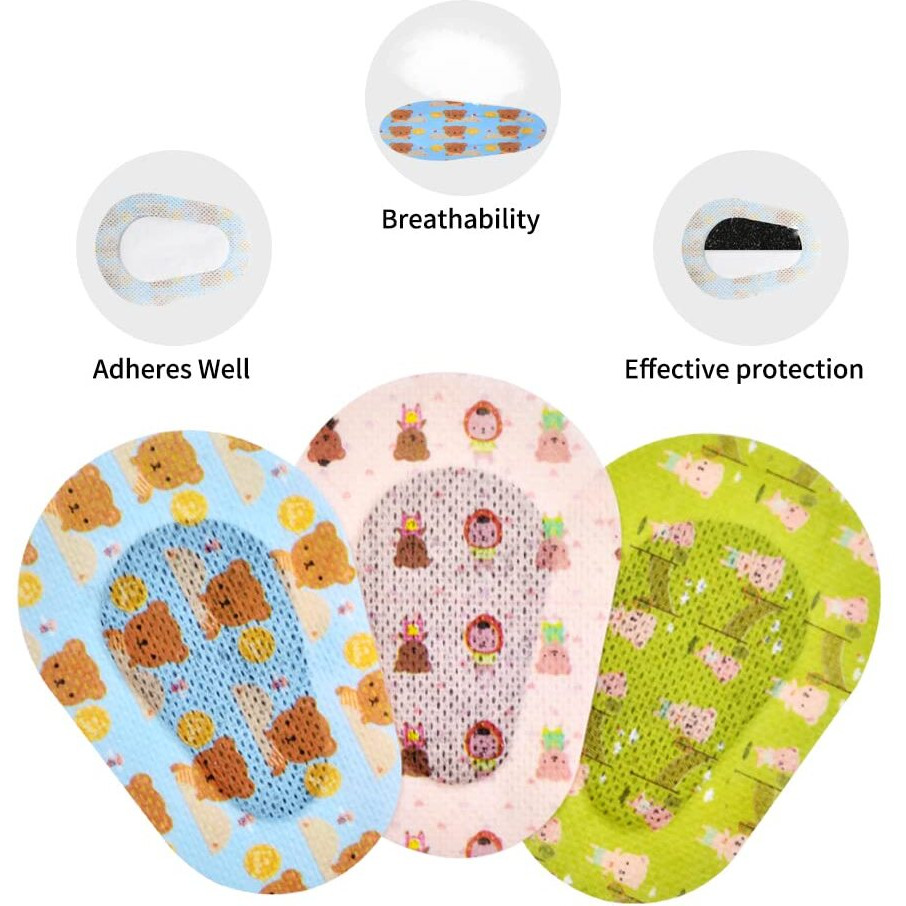 Kids Adhesive Eye Patches Cute Eye Pads With 3 Different Designs Disposable Eye Patch Pad For Amblyopia, Lazy Eye (60 Count)