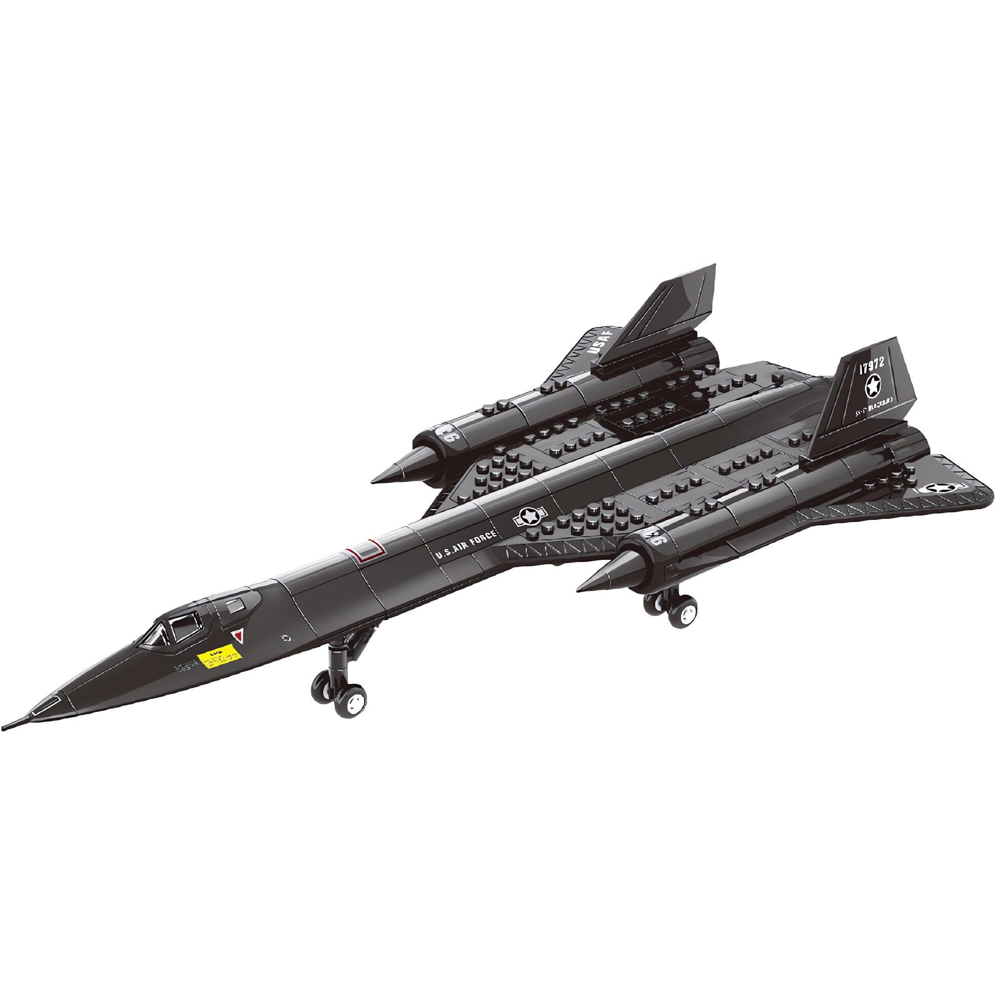 Gonli Stem Army Toys Us Air Force Sr-71 Reconnaissance Aircraft Building Blocks Sets For Boys Fighter Jet Building Toys Gifts For Kids(183Pieces)