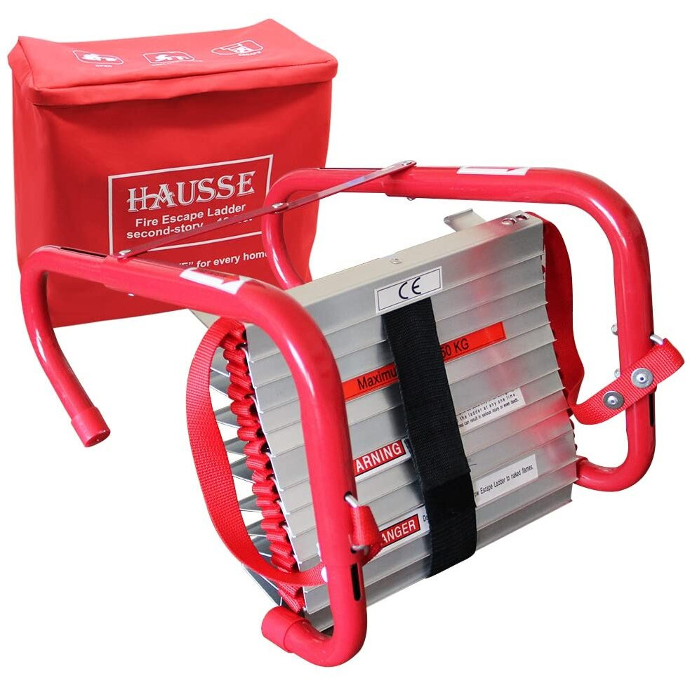 Hausse Retractable 2 Story Fire Escape Ladder, 13 Feet