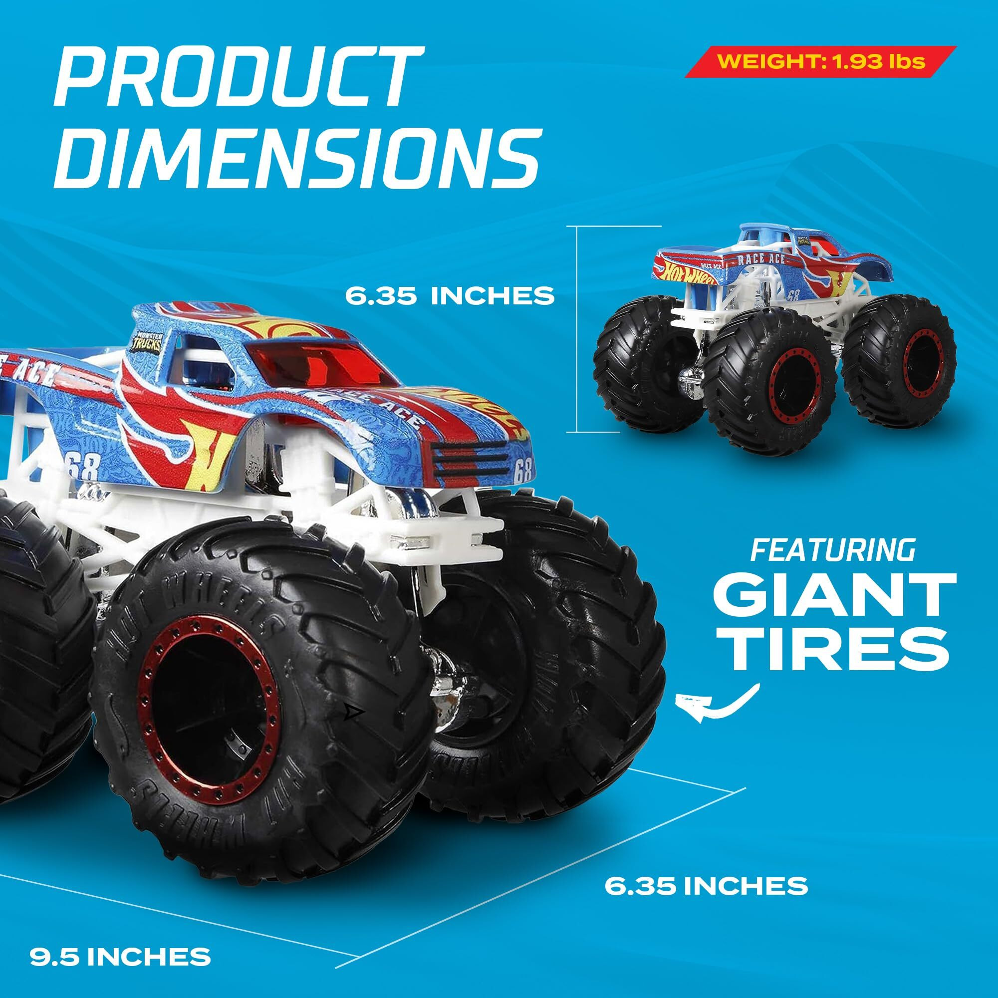 Hot Wheels Monster Trucks Live 8-Pack, Multipack Of 164 Scale Toy Monster Trucks, Characters From The Live Show, Smashing & Crashing Trucks, Toy For Kids 3 Years Old & Up