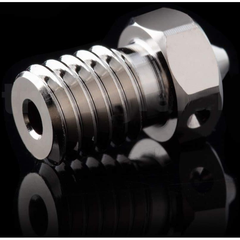 1Pc M6 Plated Copper Nozzle 0.4Mm Non-Stick High Temperature Compatible With V6 Hotend Anycubic Chiron Mega S/Zero 2.0 / Prusa I3 Mk3S Prusa Mini Mini+ Blv Cube 3D Printer (0.4Mm)