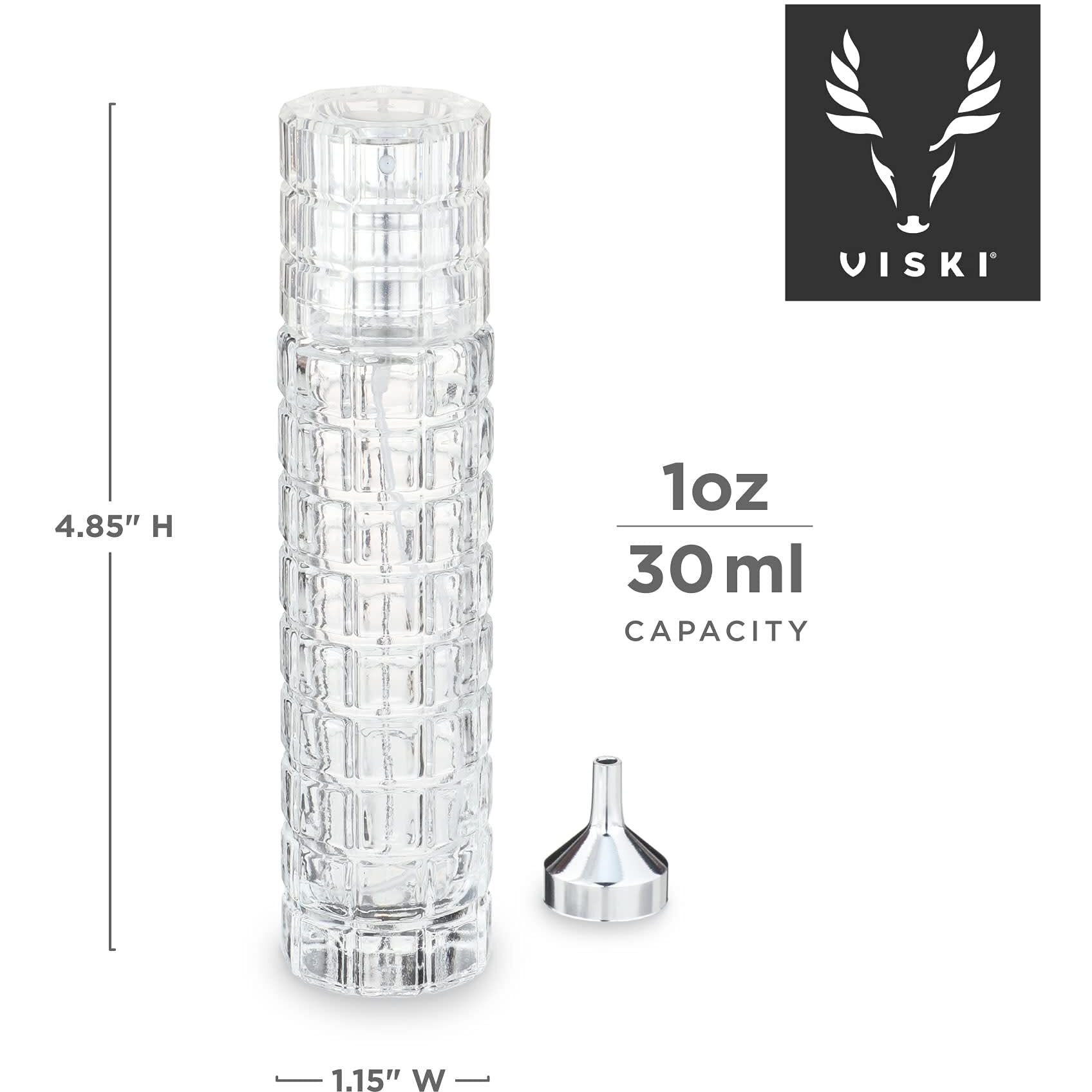 Viski True Martini Atomizer Perfect For Vermouth Or Bitters, Spray Bottle, Travel Fragrance, Diy, Refillable Sprayer, Stainless Steel, Bar Accessory, 30 Ml, Set Of 1, Clear