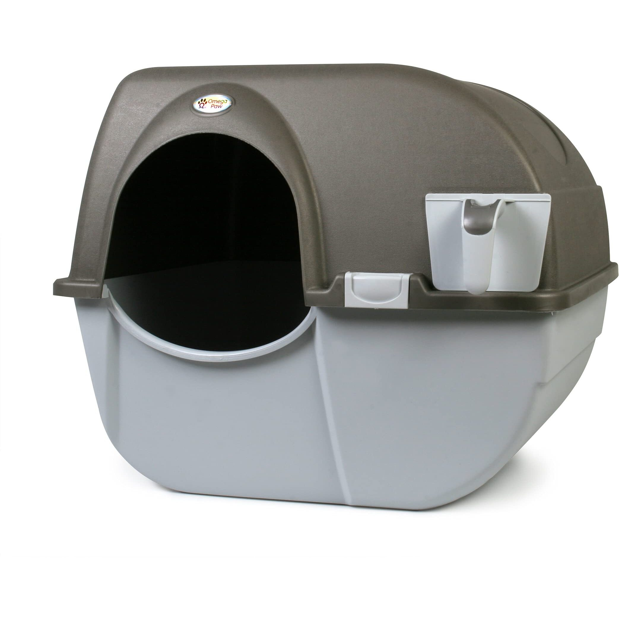 Omega Paw Nra15 Self Cleaning Litter Box Regular Size,Grey