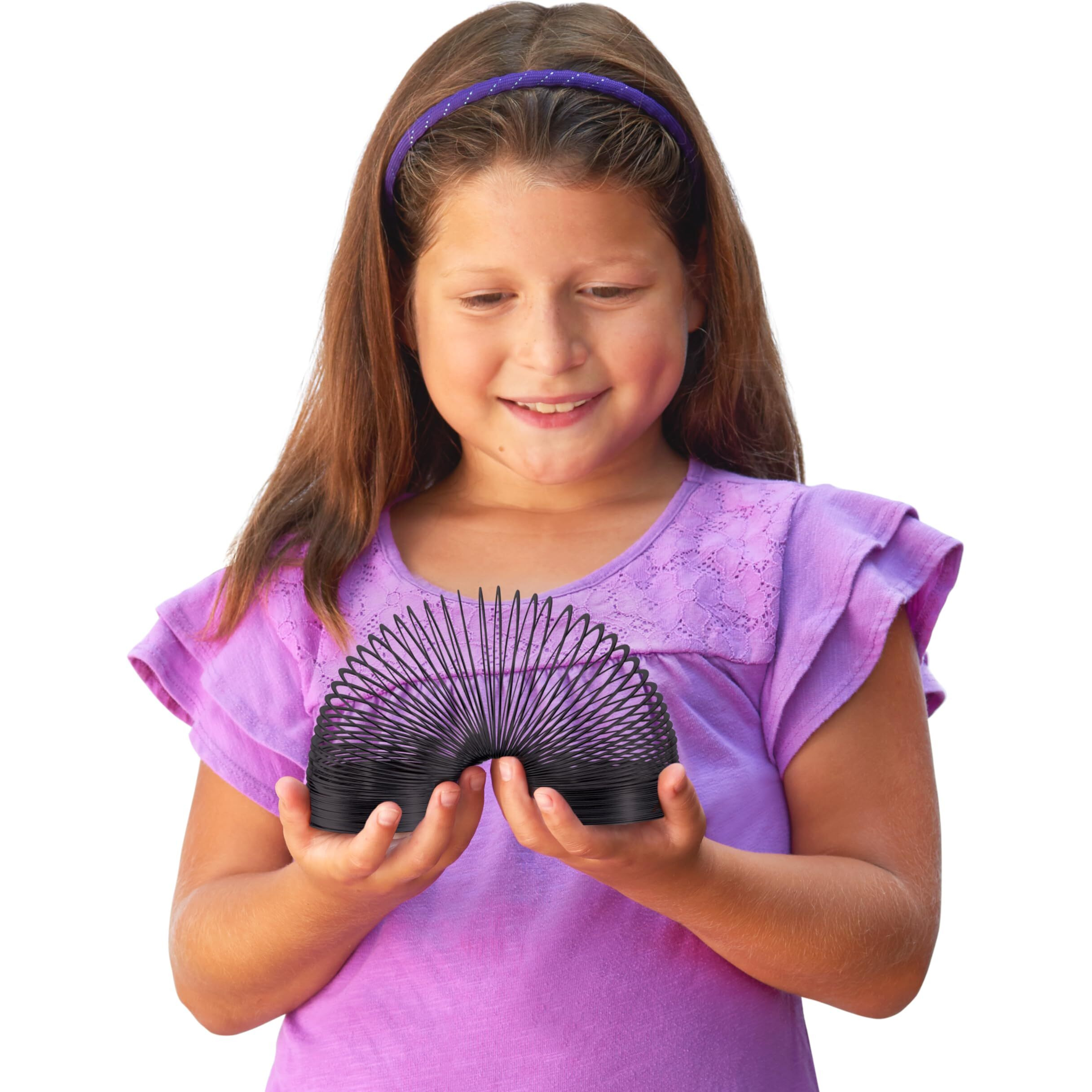 Collectors Slinky The Original Walking Spring Toy, Black Metal Slinky, Party Favors, Fidget Toys, Kids Toys For Ages 5 Up By Just Play