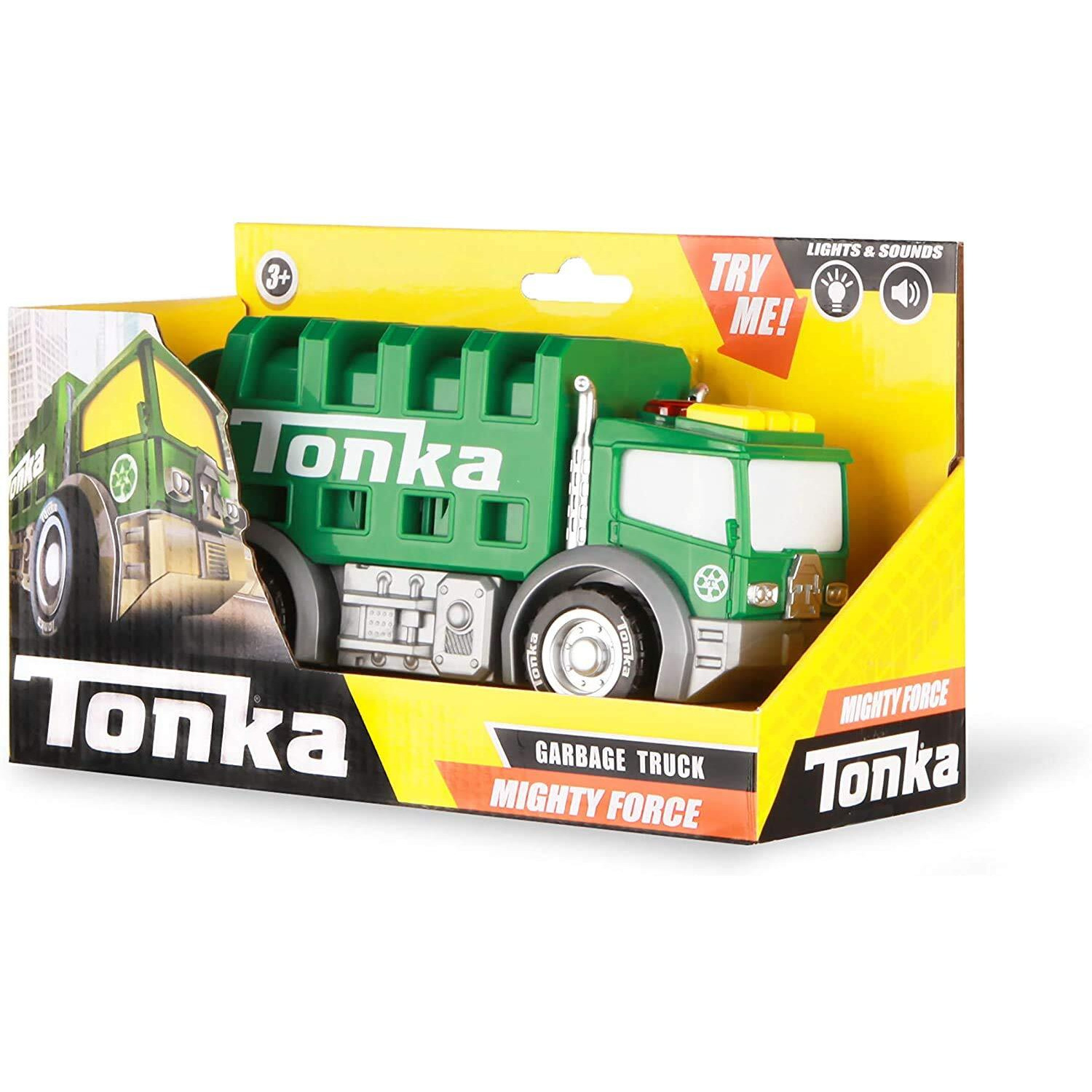 Tonka Mighty Force Lights & Sounds - Garbage Truck, Blue