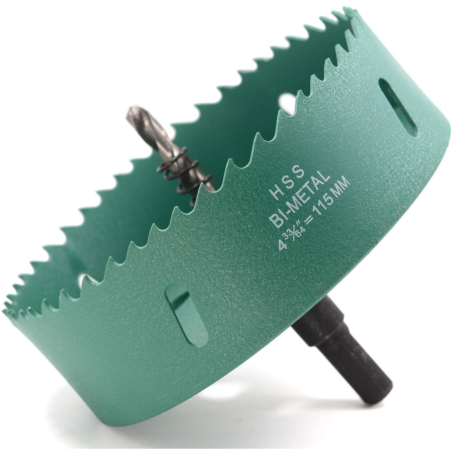 Koopi 115Mm / 4.5"" Hole Saw With Arbor & Hss Drill Bits, New Bi-Metal Material Hole Cutter,Strong And Durable 4 1/2 Inch Holesaw For Easily Drilling Wood, Plastic, Plywood, Drywall, Metal