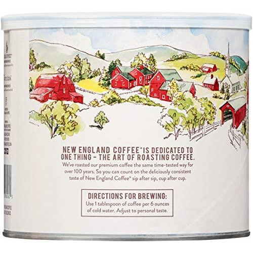 New England Coffee Breakfast Blend Medium-Roast Ground Coffee, 30.5-Ounce Can, Rich Taste & Aroma
