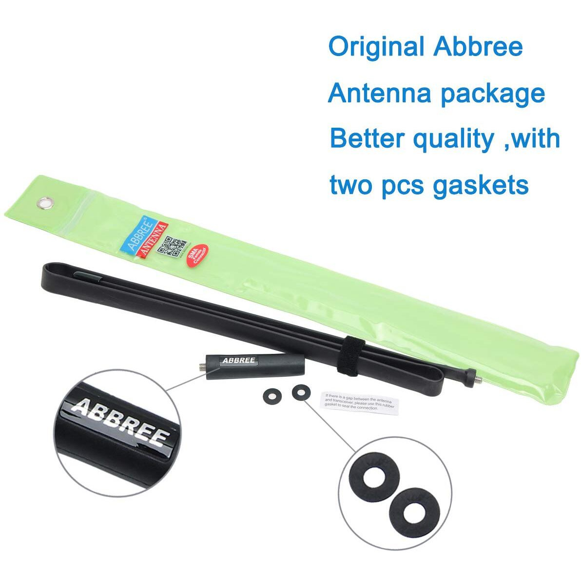 Abbree Ham Radio Antenna 42.5-Inch Long Range Sma-Female Dual Band 144/430Mhz Foldable Cs Tactical Antenna For Baofeng Uv-5R Bf-F8Hp 5Rm Uv-21R K5Plus Ar-152 Gm-15 Pro Gm-5Rh Uv-5G Plus Two Way Radio