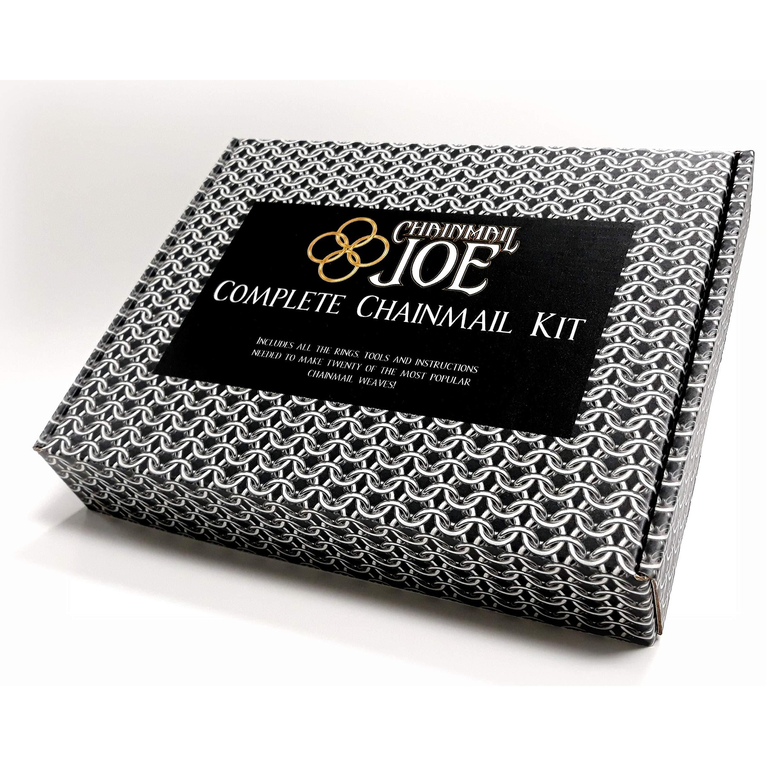Complete Chainmail Kit - 20 Weave Tutorial Book, 23,000+ Rings(Over 4 Pounds), Clasps, And Tools