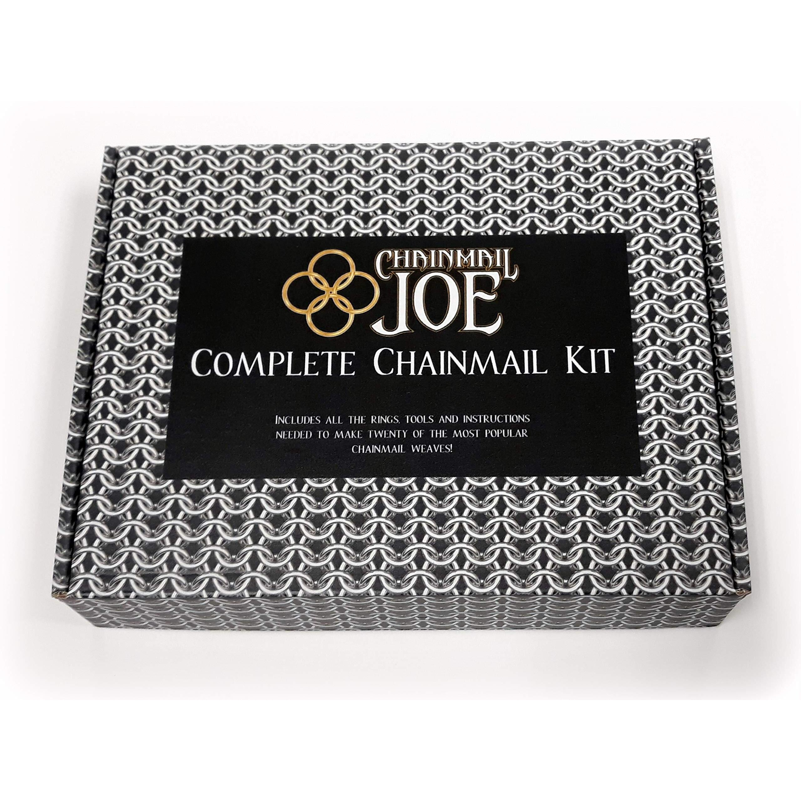 Complete Chainmail Kit - 20 Weave Tutorial Book, 23,000+ Rings(Over 4 Pounds), Clasps, And Tools