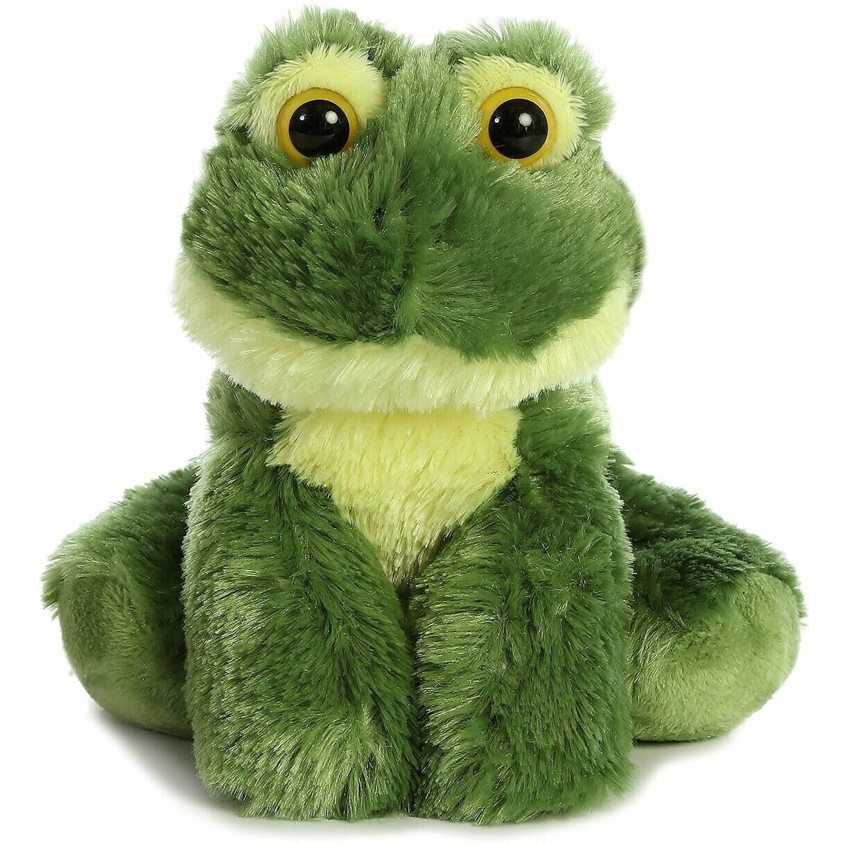 Aurora Adorable Mini Flopsie Frolick Frog Stuffed Animal - Playful Ease - Timeless Companions - Green 8 Inches