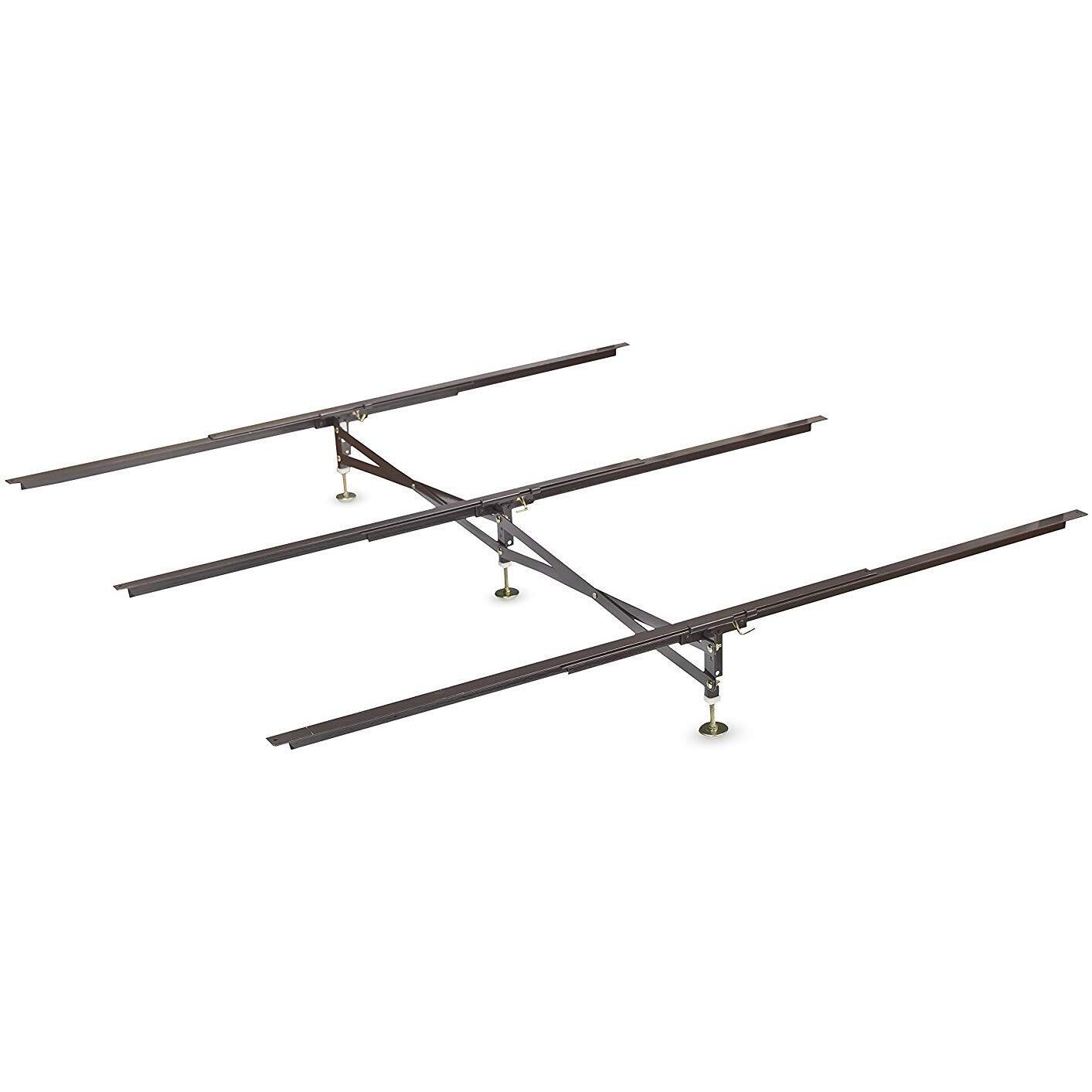 Glideaway Fba_Gs-3 Xs X Support Bed Frame System Gs-3 Xs Model 3 Cross Rails And 3 Legs - Strong Center Support Base For Full Queen And King Mattress Box Springs And Bed Foundations