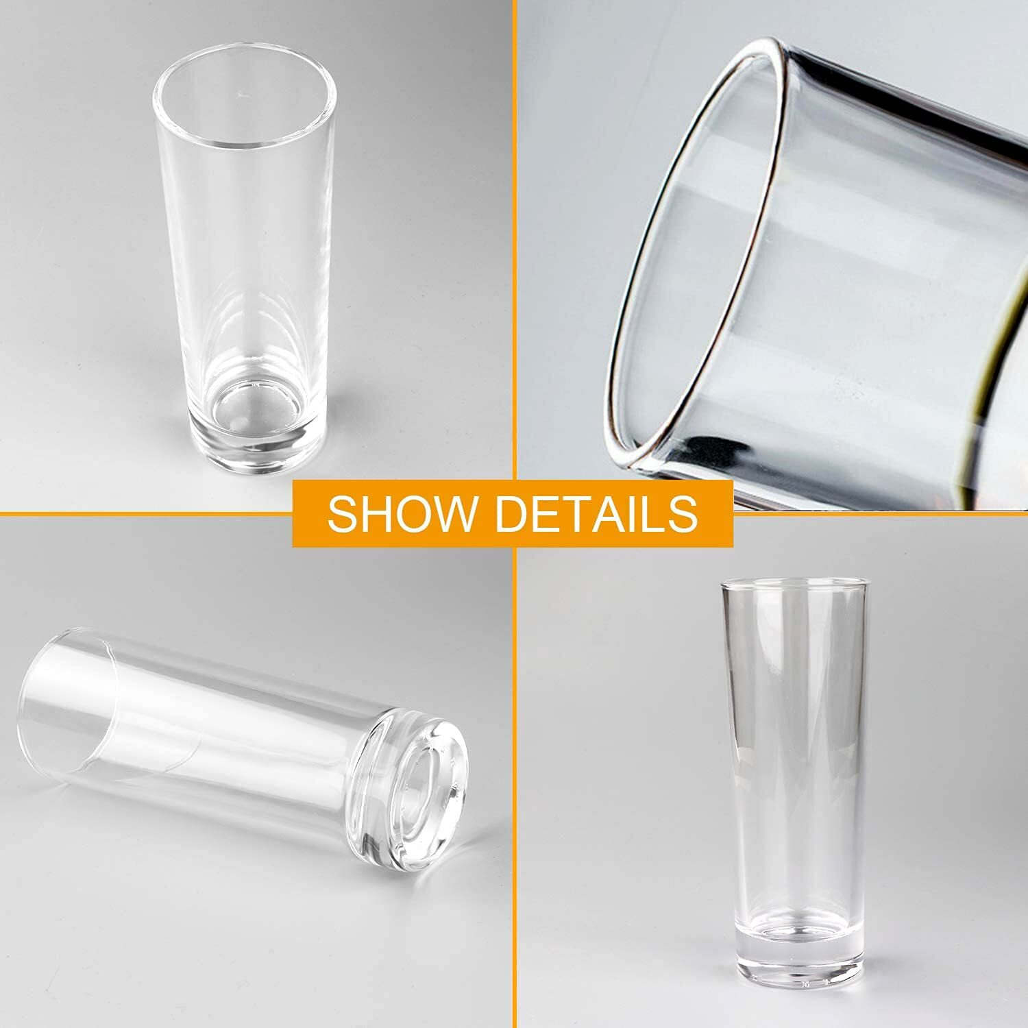 Qappda Glass Cups 10 Oz, Clear Highballl Glass Cocktail Glass Drinking Glasses For Kitchen,Heavy Base Water Cup For Juice,Cocktails,Beverages,Drinking Cups Beer Cups Set Of 12 Kty1002