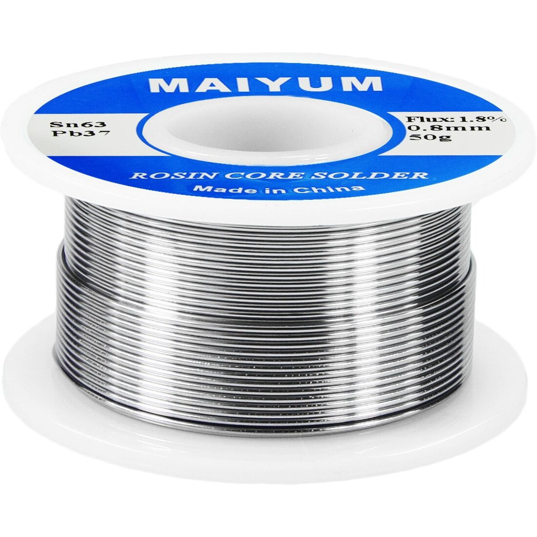 Maiyum 63-37 Tin Lead Rosin Core Solder Wire For Electrical Soldering (0.8Mm 50G)