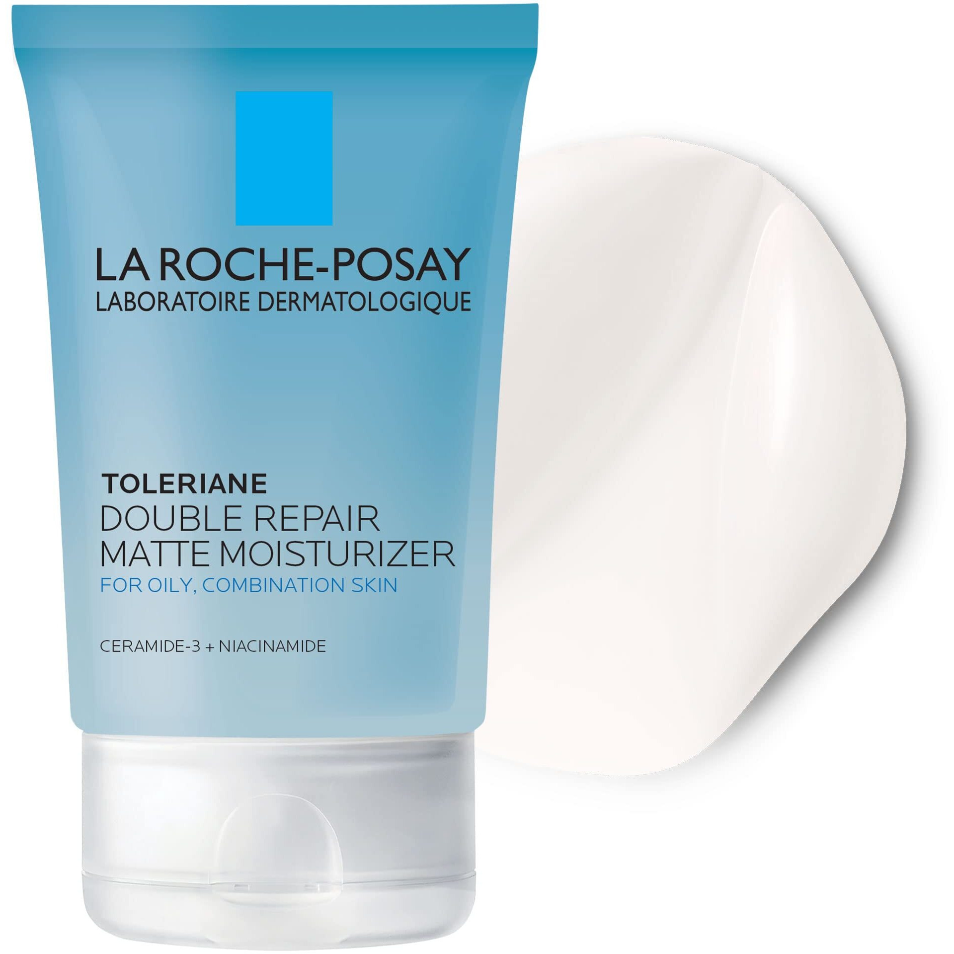 La Roche-Posay Toleriane Double Repair Matte Face Moisturizer, Daily Moisturizer For Oily Skin With Ceramide And Niacinamide For All Skin Tones, Oil Free, Non-Comedogenic
