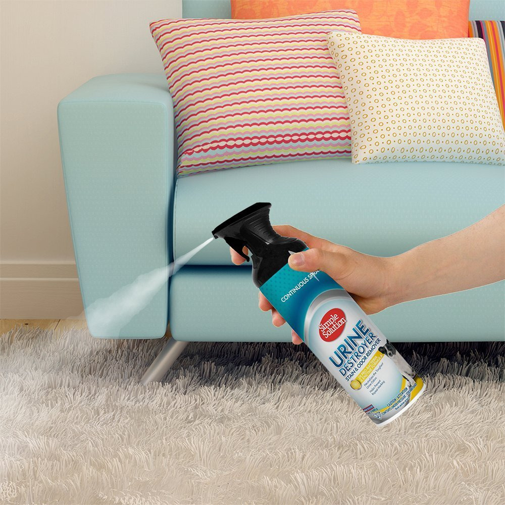 Simple Solution Urine Destroyer Enzymatic Cleaner | Pet Stain And Odor Remover With 2X Pro-Bacteria Cleaning Power | 17 Ounces