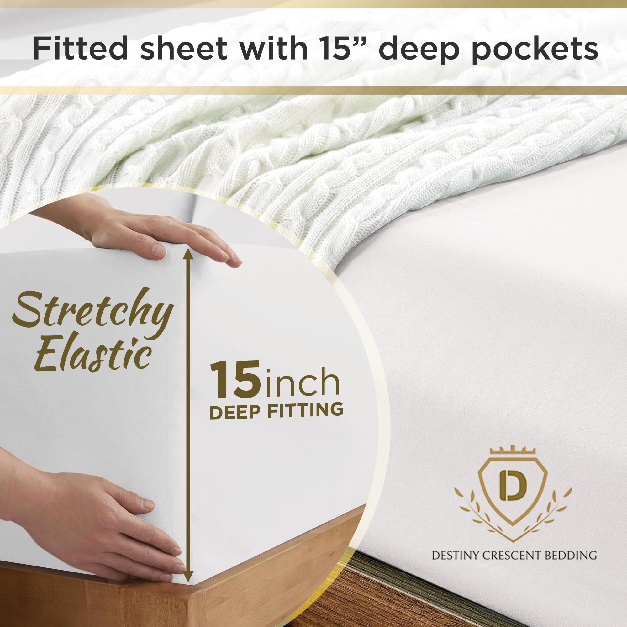 Knit Jersey 100% Cotton 2 Twin Xl Fitted Bed Sheets (2-Pack) Soft And Comfy - Twin Extra Long, 15"" Deep Pocket, 39"" X 80"" Great For Dorm Room, Hospital And Split King Dual Adjustable Beds (White)