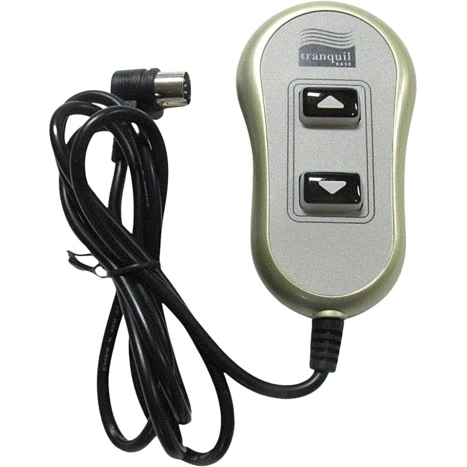 Relaxor Lift Chair Lighted Hand Control 11560Ux - 2 Button Function - Silver Plastic - Compact - Ergonomic - For Lift Chairs & Power Recliners