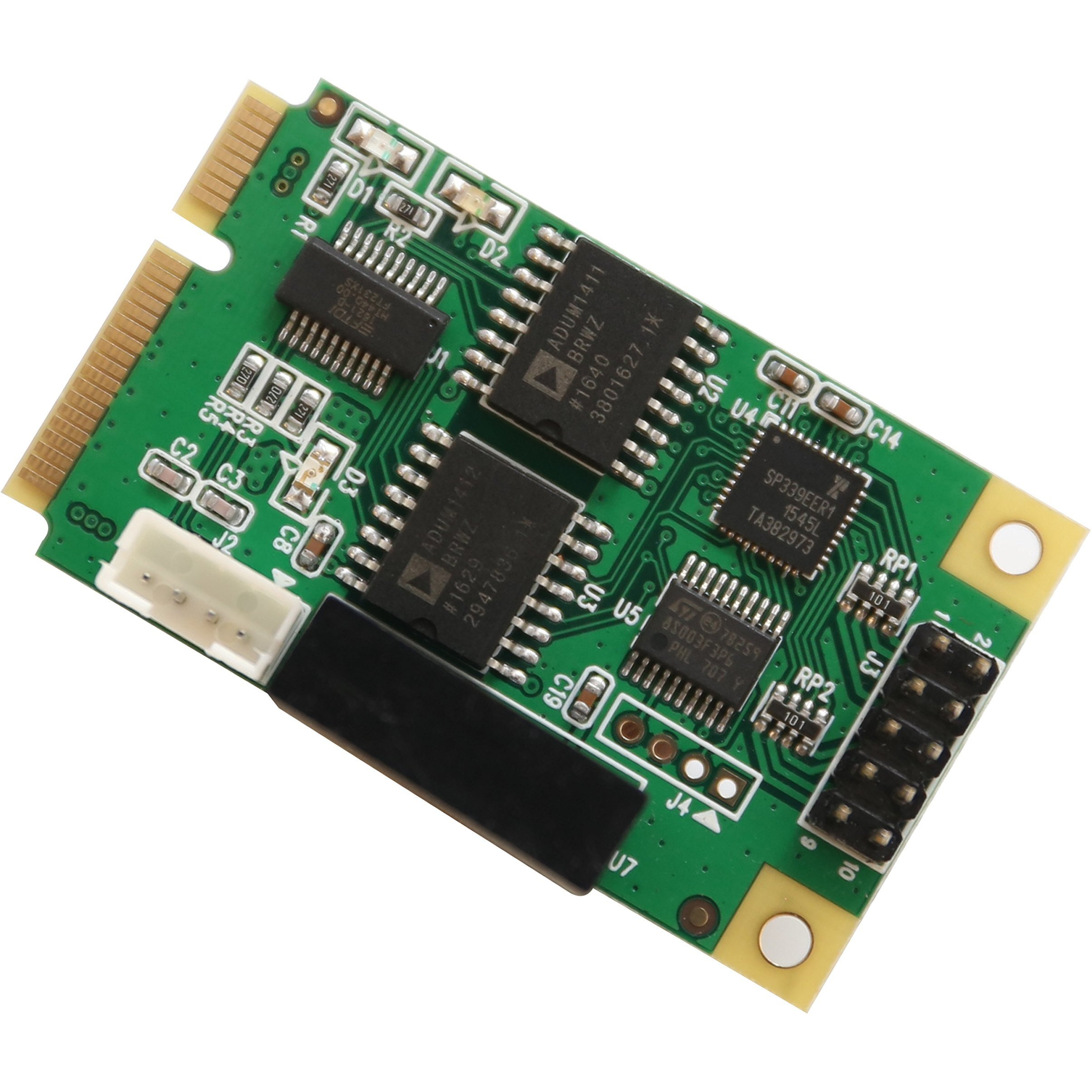 Io Crest Si-Mpe15062 Full Size Mini Pcie Card Or Usb 2.0 1 Port Serial Db9 Rs232/422/485 Adapter