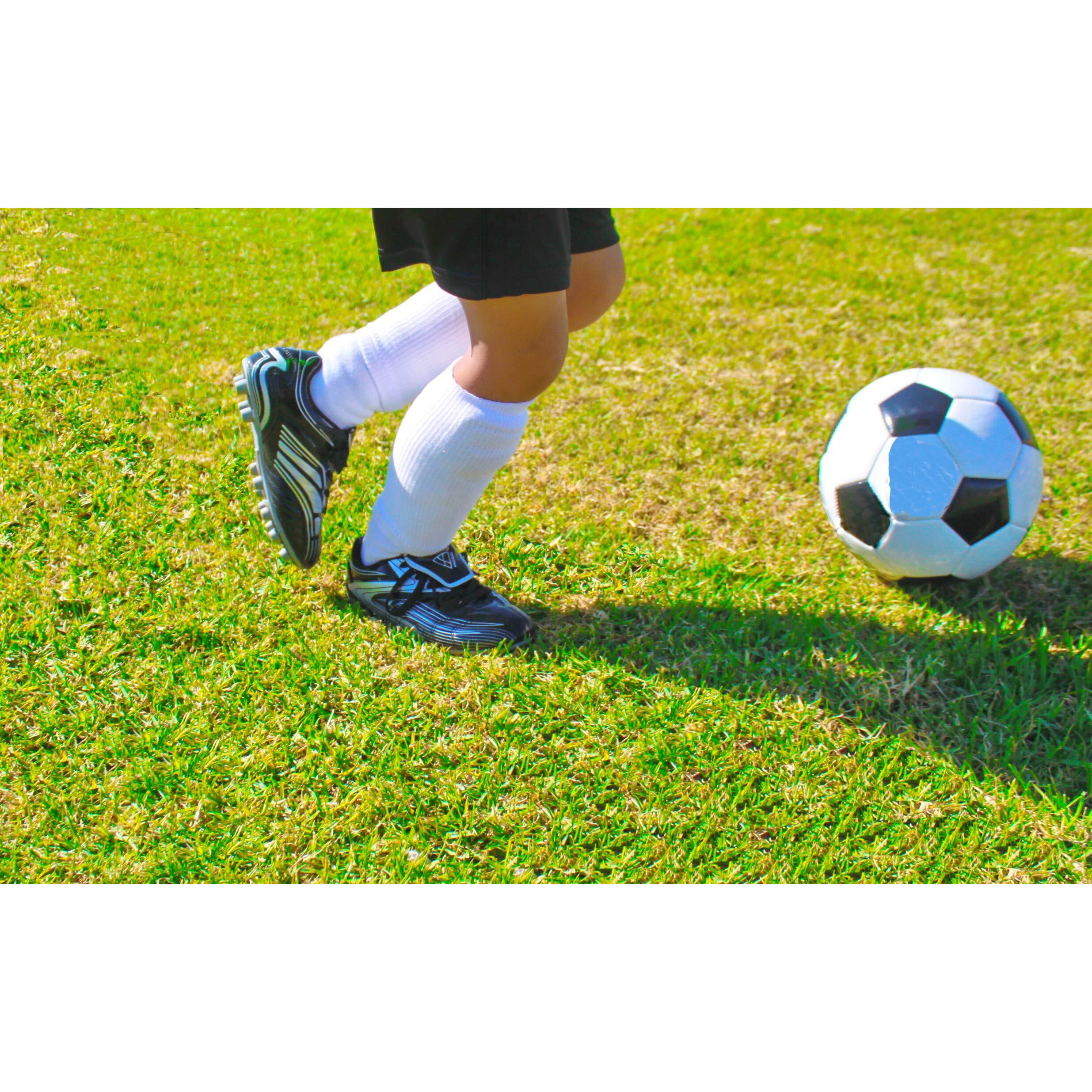 Vizari Striker Fg Soccer Shoes | Firm Ground Cleats For Outdoor Surfaces And Fields | Lightweight And Easy To Wear Youth Outdoor Soccer Cleats Black/Silver