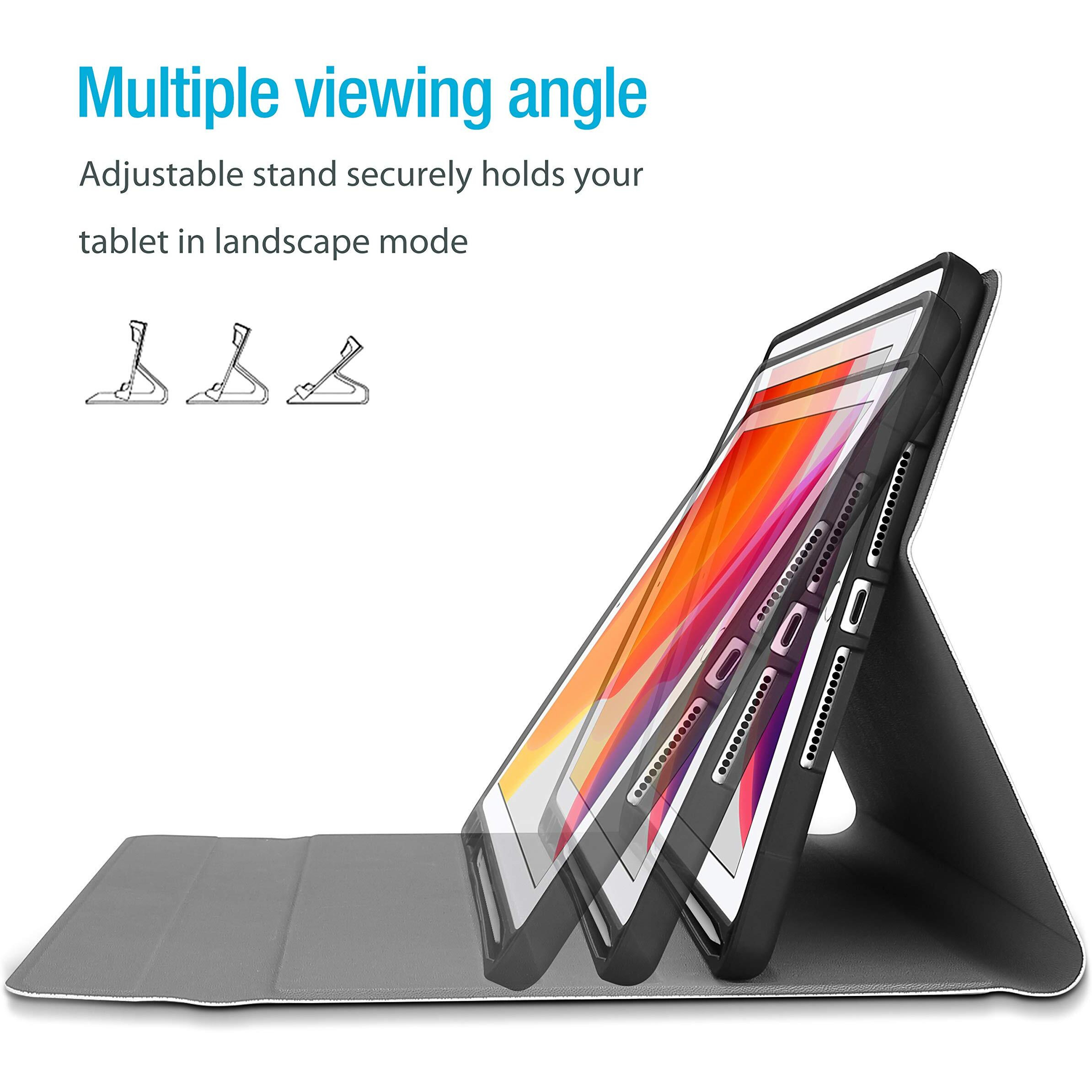 Procase Keyboard Case For Ipad 10.2 9Th Gen 2021/ 8Th Gen 2020/ 7Th Gen 2019/ Ipad Air 10.5"" 2019 / Ipad Pro 10.5 2017, Wireless Magnetically Detachable Keyboard Case, Auto Sleep/Wake -Black