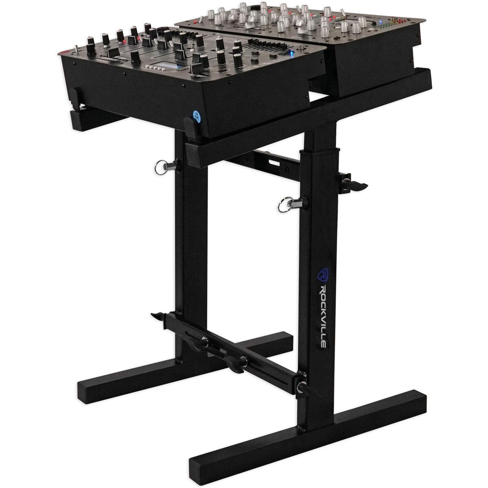 Rockville Portable Mixer Stand - Adjustable Height And Width (Rxs20 )