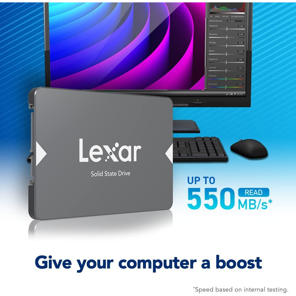 Lexar 128Gb Ns100 Ssd 2.5    Sata Iii Internal Solid State Drive, Up To 520Mb/S Read, Gray (Lns100-128Rbna)