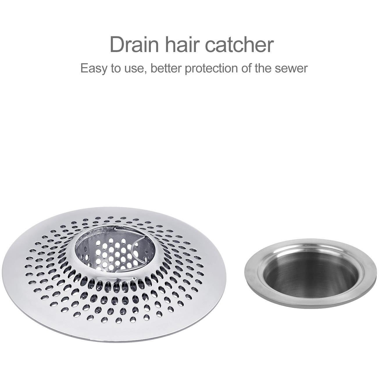 Lekeye Drain Hair Catcher/Bathtub Shower Drain Hair Trap/Strainer Stainless Steel Drain Protector(Patented Product)