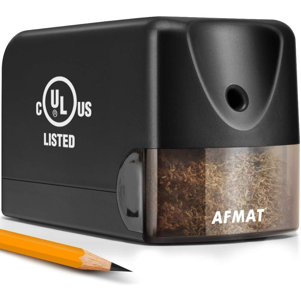 Afmat Electric Pencil Sharpener, Heavy Duty Classroom Pencil Sharpeners For 6.5-8Mm No.2/Colored Pencils, Ul Listed Industrial Pencil Sharpener W/Stronger Helical Blade, Model S230(Item No. Ps13)