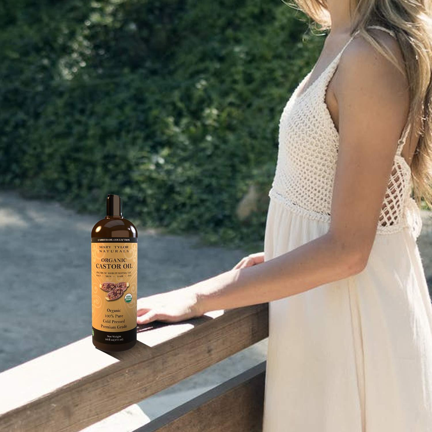 Organic Castor Oil 16 Oz - Usda Certified By Mary Tylor Naturals - Cold Pressed, Hexane Free, 100% Pure And Natural