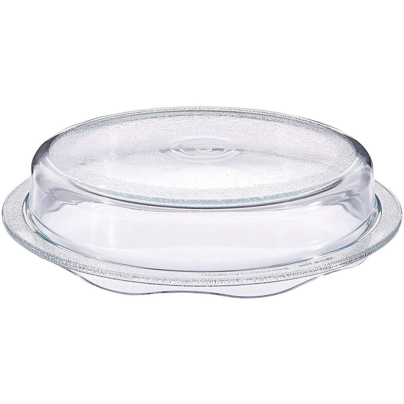 Cuchina Safe 2-In-1 Cover N Cook Vented Glass Microwave Plate Cover And Baking Dish Easy To Grip For Baking And Serving