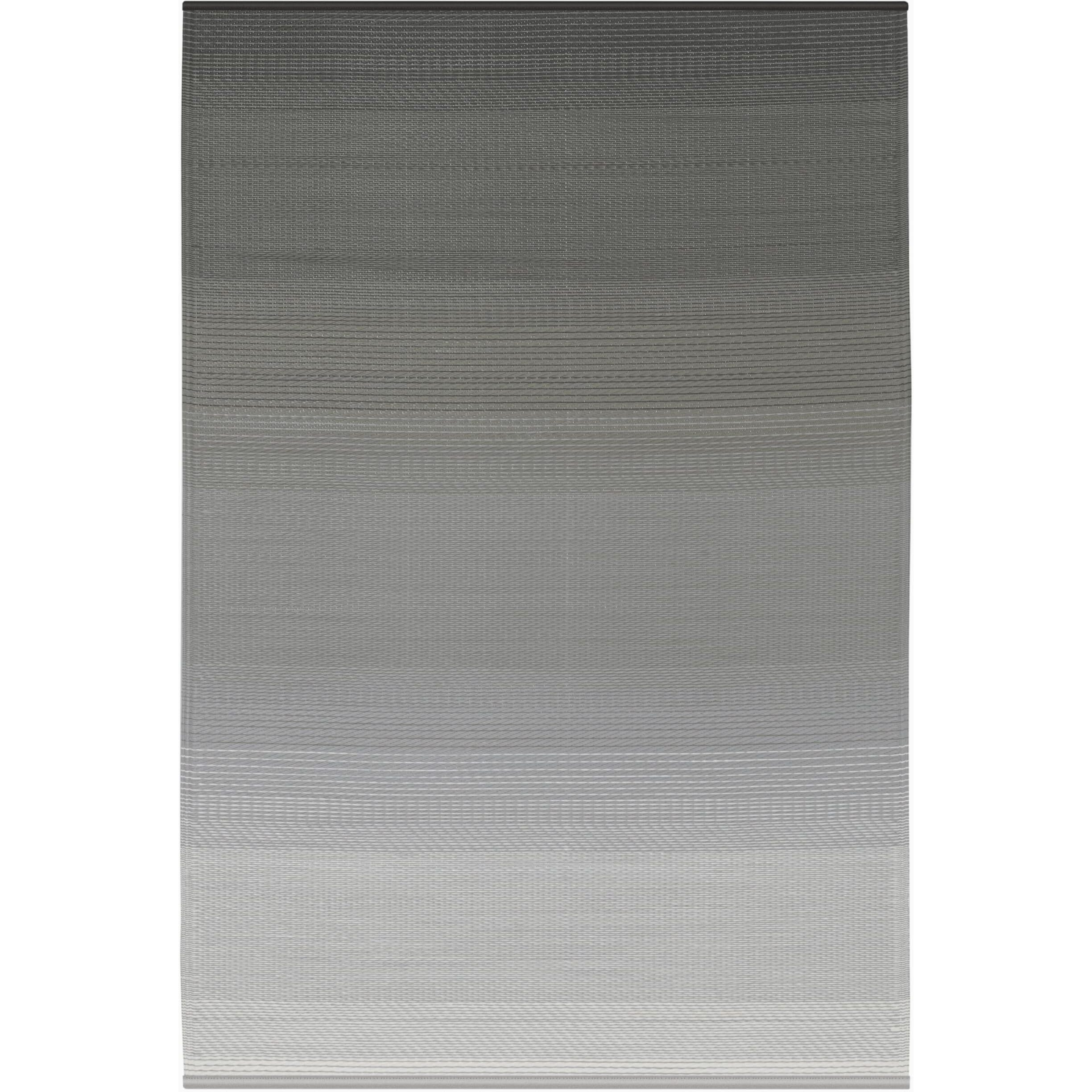 Fab Habitat Neutral Ombre Outdoor Rug - Waterproof, Fade Resistant, Crease-Free, Reversible - Premium Recycled Plastic - Patio Porch Balcony Deck - Big Sur Ash - 8X10 Ft