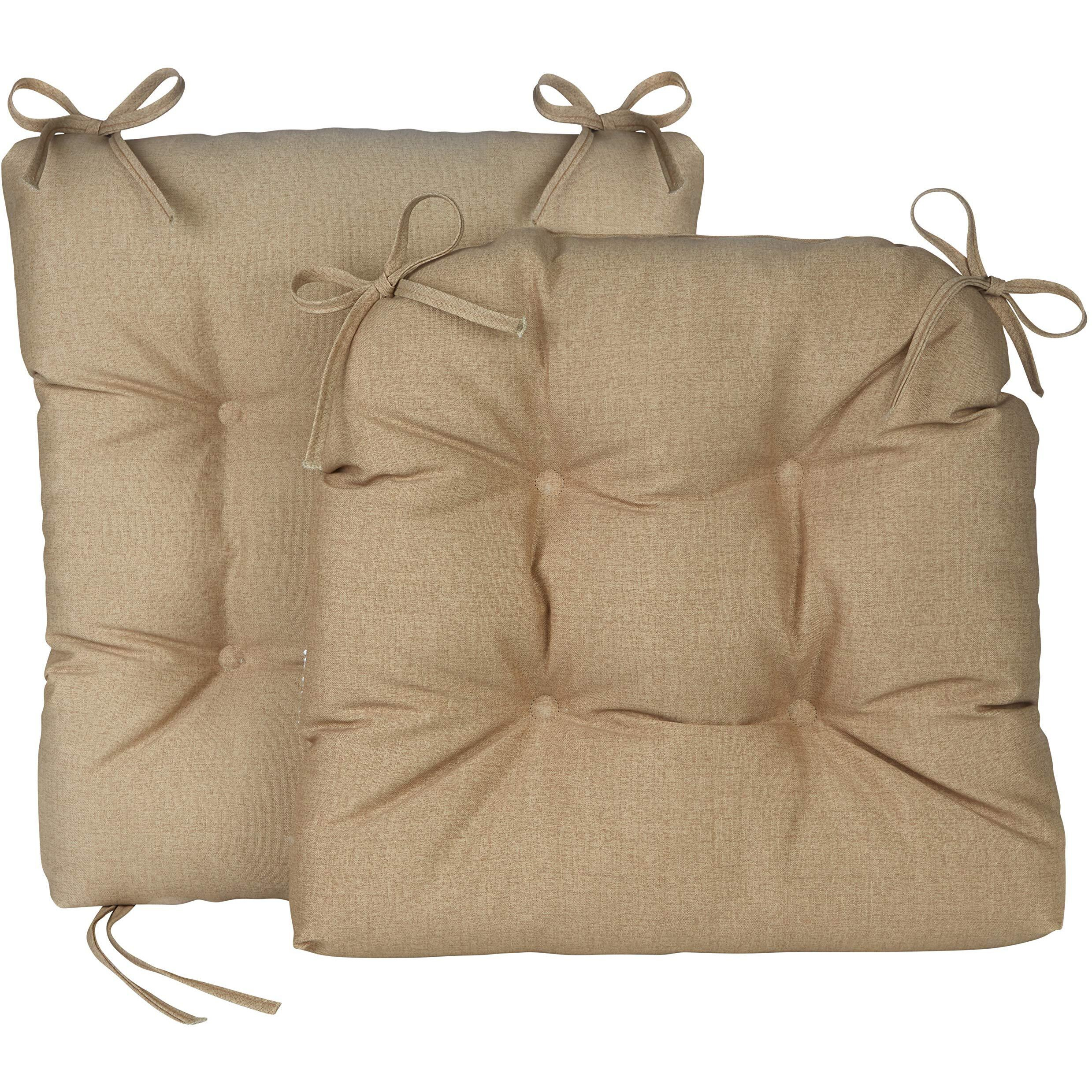 Klear Vu Solarium Rocking Chair Cushion, Assembled In The Usa, For Indoor & Outdoor Use, Patio, Living Room, Or Nursery, 19"&quotX19"" Seat And 21"&quotX18"" Seatback, 2-Piece Set, Husk Birch 2 Count