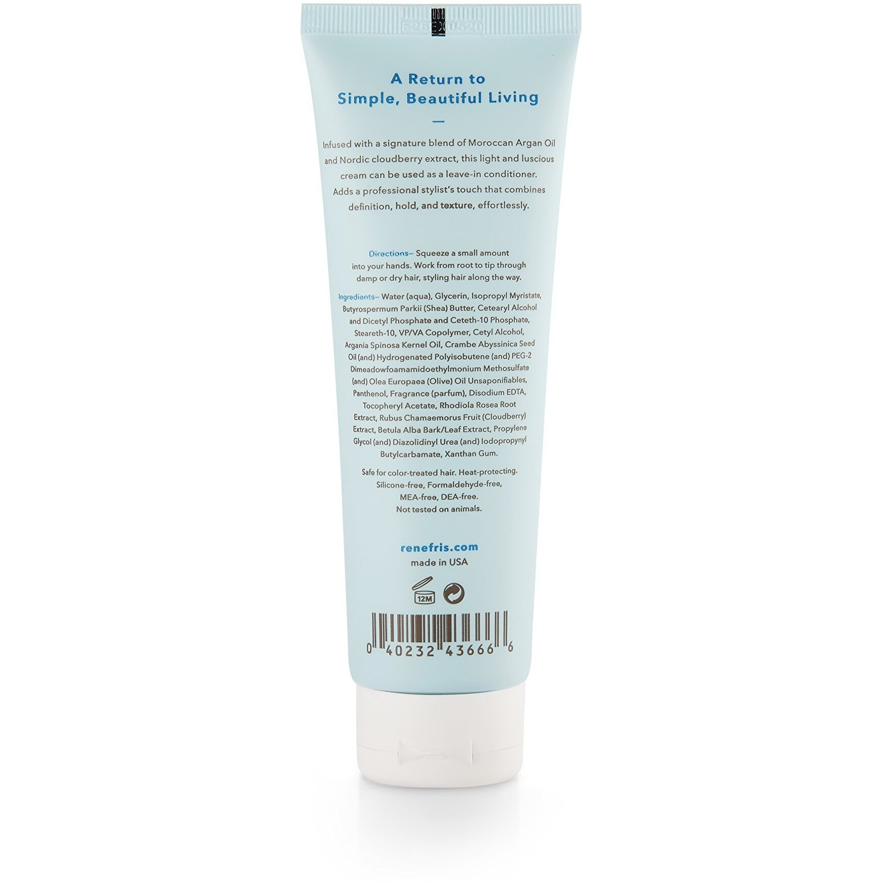 Renefris Hair Styling Cream For All | Nourishing And Conditioning Cream For Natural Hold On All Hair Types | 4.25 Floz