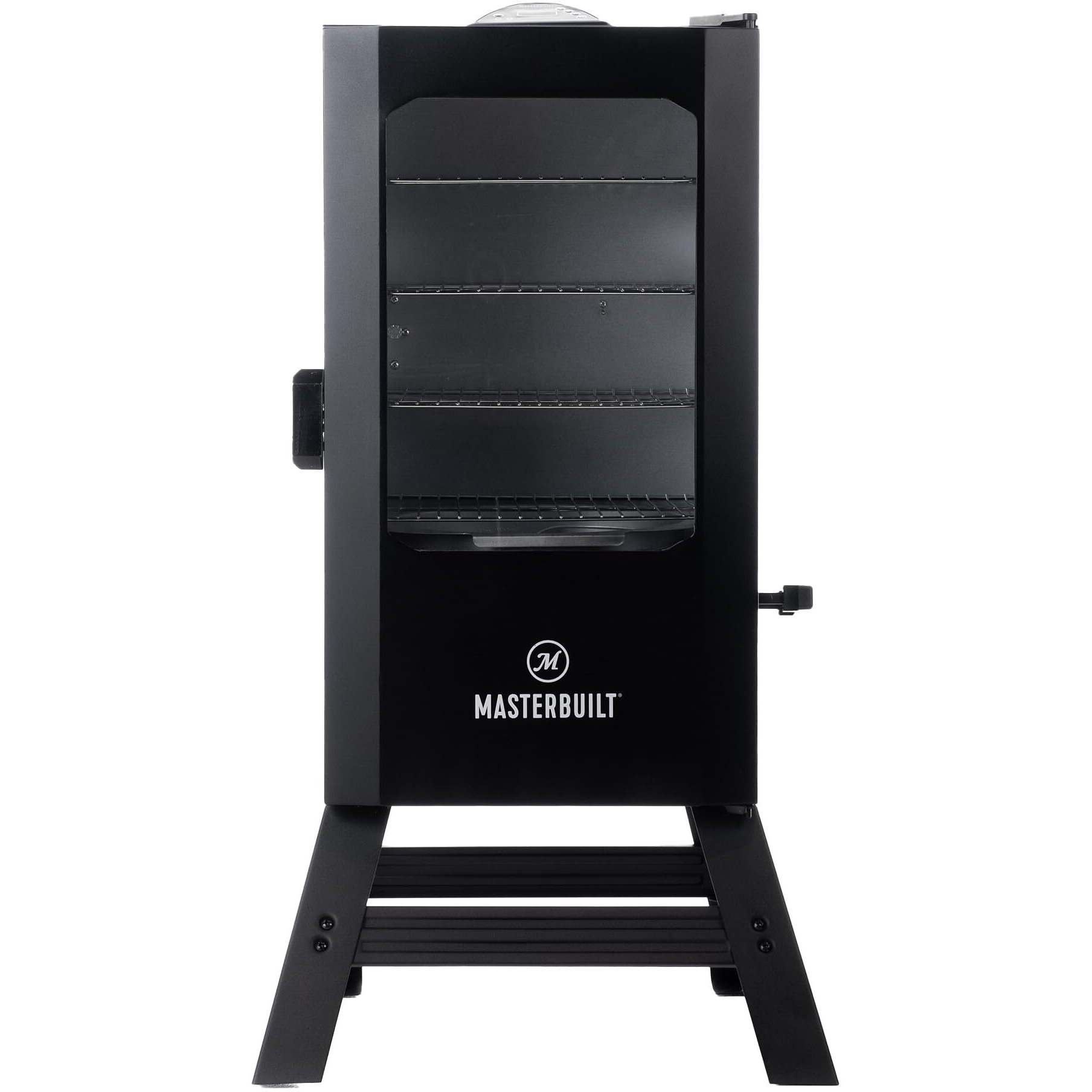Masterbuilt 30-Inch Digital Electric Vertical Bbq Smoker With Leg Kit, Side Wood Chip Loader And 710 Cooking Square Inches In Black, Model Mb20070421