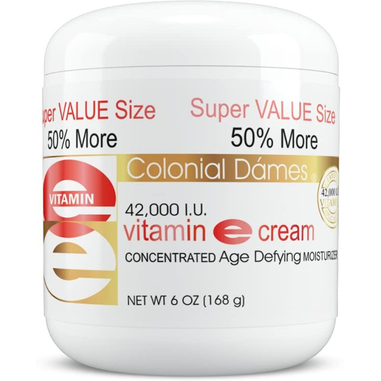 Colonial Dames Concentrated Vitamin E Moisturizing Cream 42,000 I.U. For Hydrating & Moisturizing Chapped Dry Skin & Fine Lines.