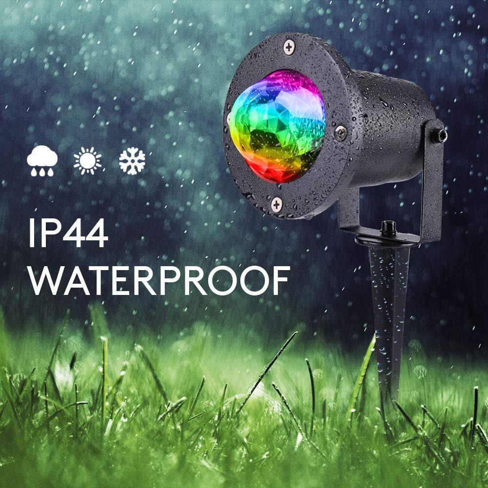 Outdoor Water Wave Lights Projector - Koot Ocean Ripple Garden Lighting 10 Color Led Waterproof Water Effect With Remote For Christmas Halloween Garden Indoor Wedding Party Holiday Disco Kids