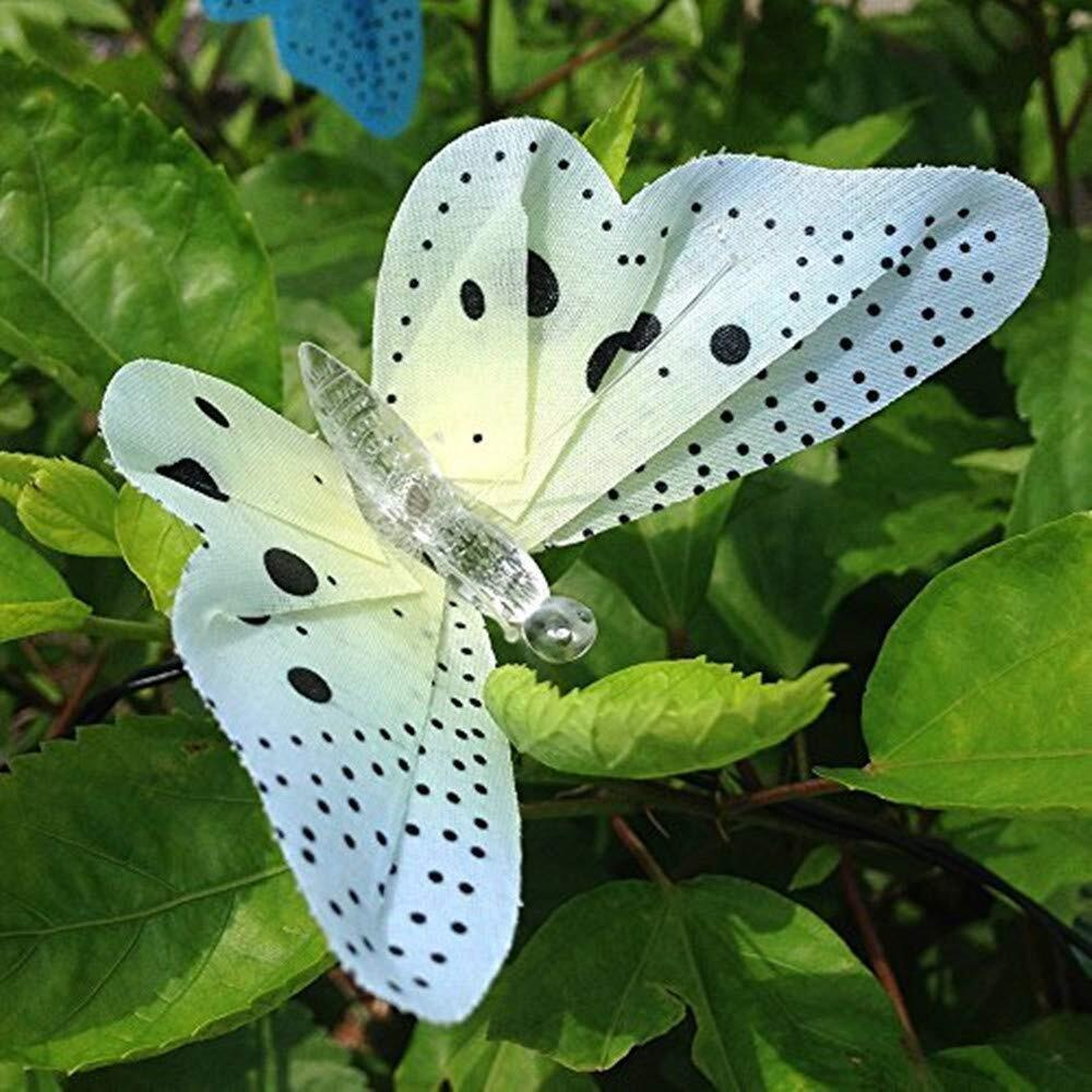 Berocia Butterfly Solar String Lights Outdoor, 12 Led Waterpoof Led Solar Butterfly Lights Outdoor Indoor For Bedroom