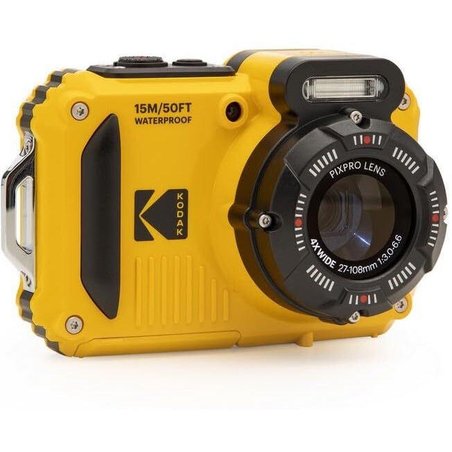 Kodak Pixpro Wpz2 Rugged Waterproof Shockproof Dustproof Wifi Digital Camera 16Mp 4X Optical Zoom 1080P Full Hd Video Vlogging Camera 2.7"" Lcd (Yellow)
