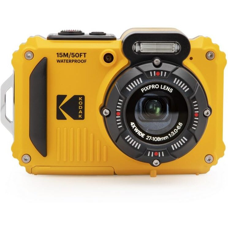 Kodak Pixpro Wpz2 Rugged Waterproof Shockproof Dustproof Wifi Digital Camera 16Mp 4X Optical Zoom 1080P Full Hd Video Vlogging Camera 2.7"" Lcd (Yellow)