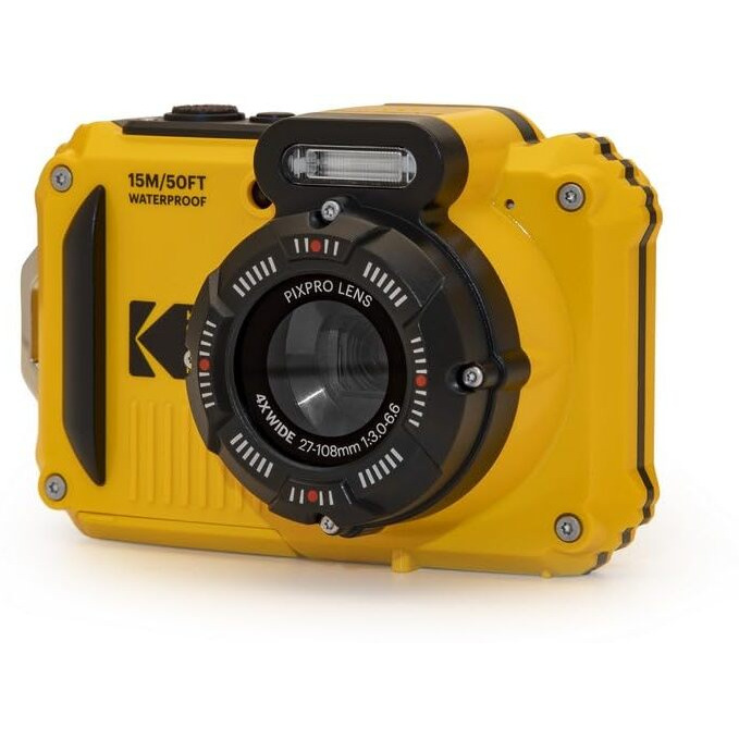 Kodak Pixpro Wpz2 Rugged Waterproof Shockproof Dustproof Wifi Digital Camera 16Mp 4X Optical Zoom 1080P Full Hd Video Vlogging Camera 2.7"" Lcd (Yellow)