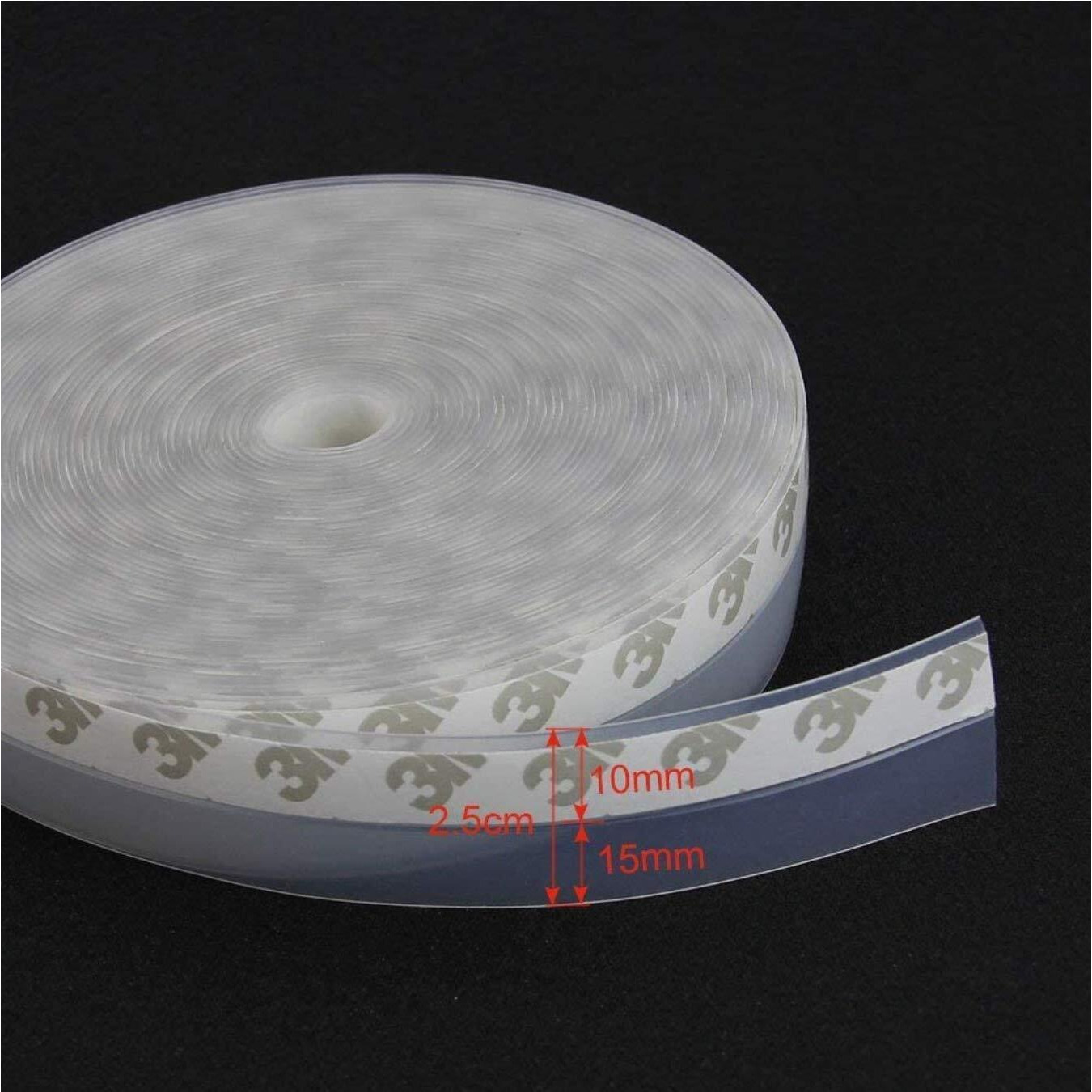 Zengest Door Strip Bottom, House And Glass Shower Door Seal Strip For Side Of Door(Transparent), 1"" X 16.4'